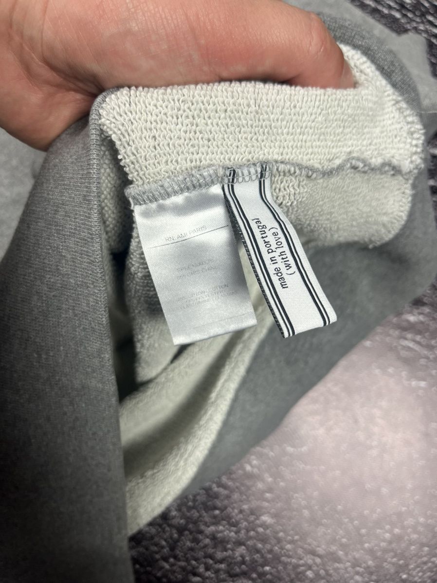 AMI Ami Paris White Heart Logo Patch Sweatshirt Grey Size US S / EU 44-46 / 1 - 7 Thumbnail