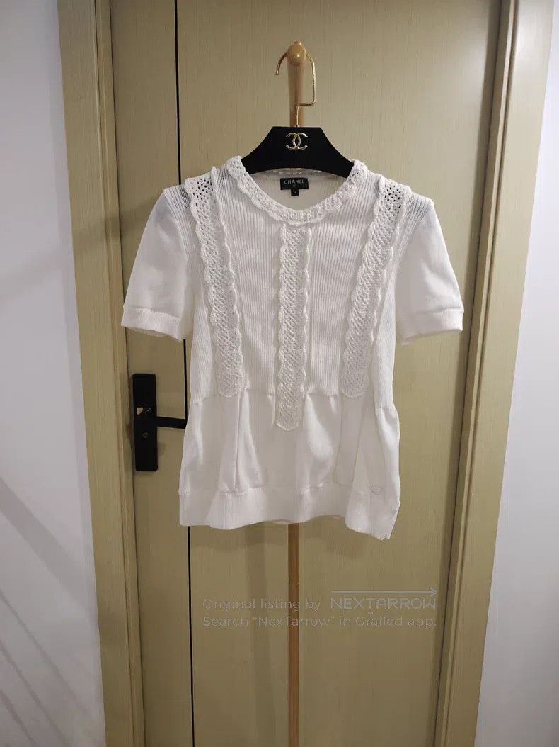 Chanel Doll collar knitted short sleeves