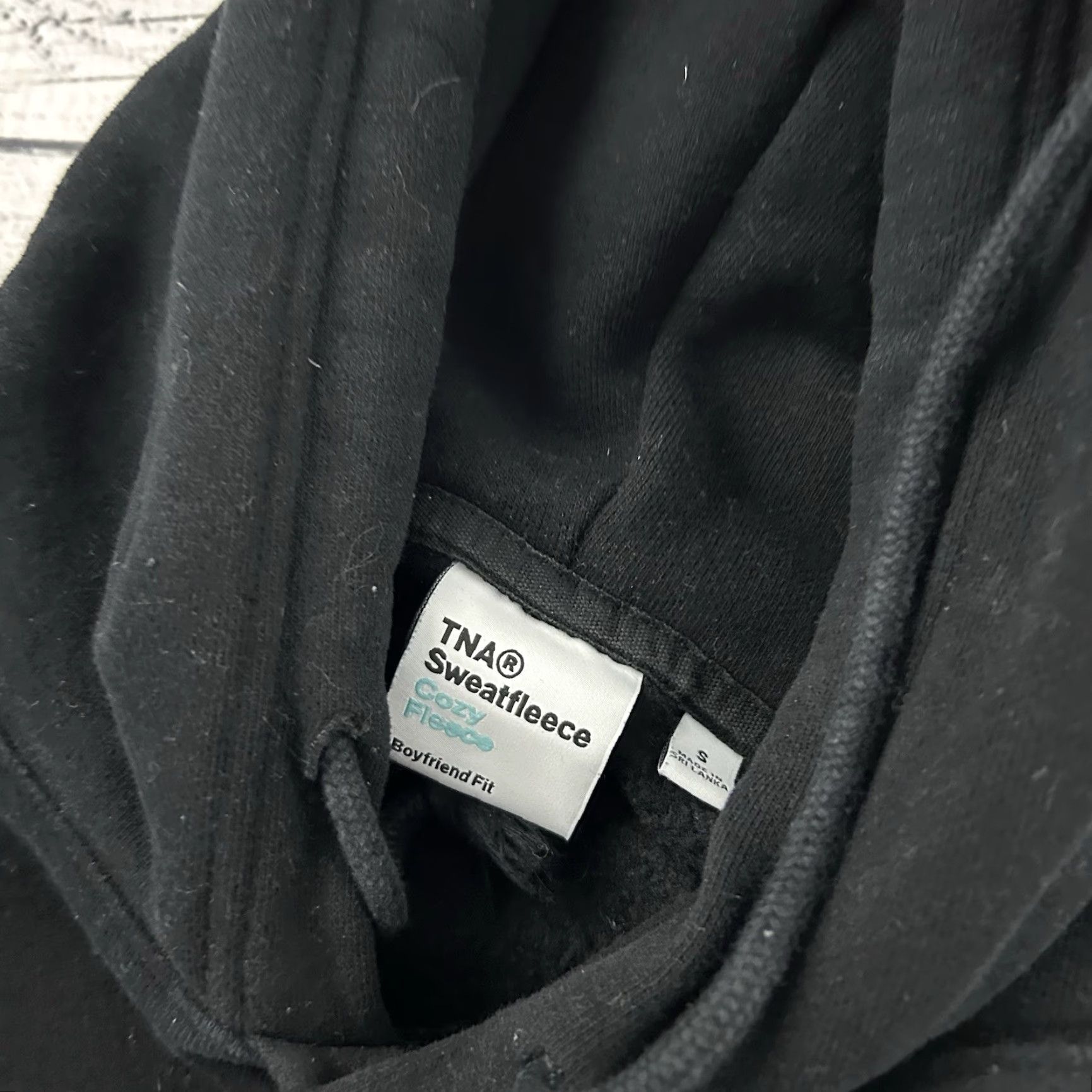 TNA TNA Aritza Sweatfleece Cozy Boyfriend Hoodie Sweatshirt Women's S Black Sweatshirt Hoodie Womens S Black Size S / US 4 / IT 40 - 4 Thumbnail