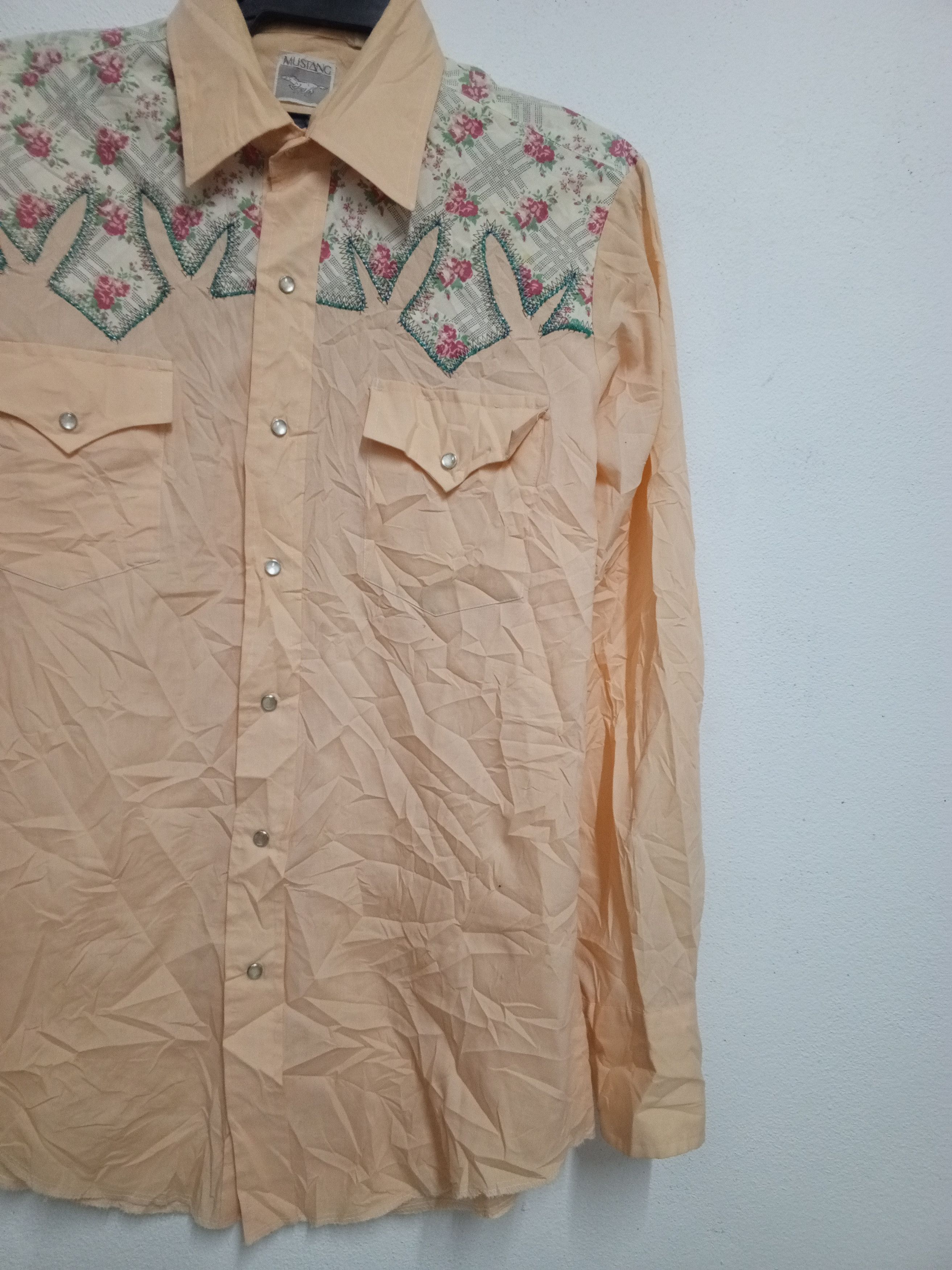 Mustang {💥rare 70s vintage mustang💥} snap button shirt rare Size US L / EU 52-54 / 3 - 3 Thumbnail