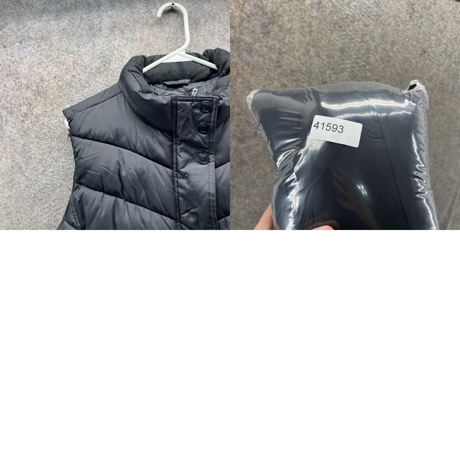 Gap Gap Vest Womens XL Black Quilted Puffer Full Zip Stand Collar Outdoor Warm Down Size XL / US 12-14 / IT 48-50 - 8 Thumbnail