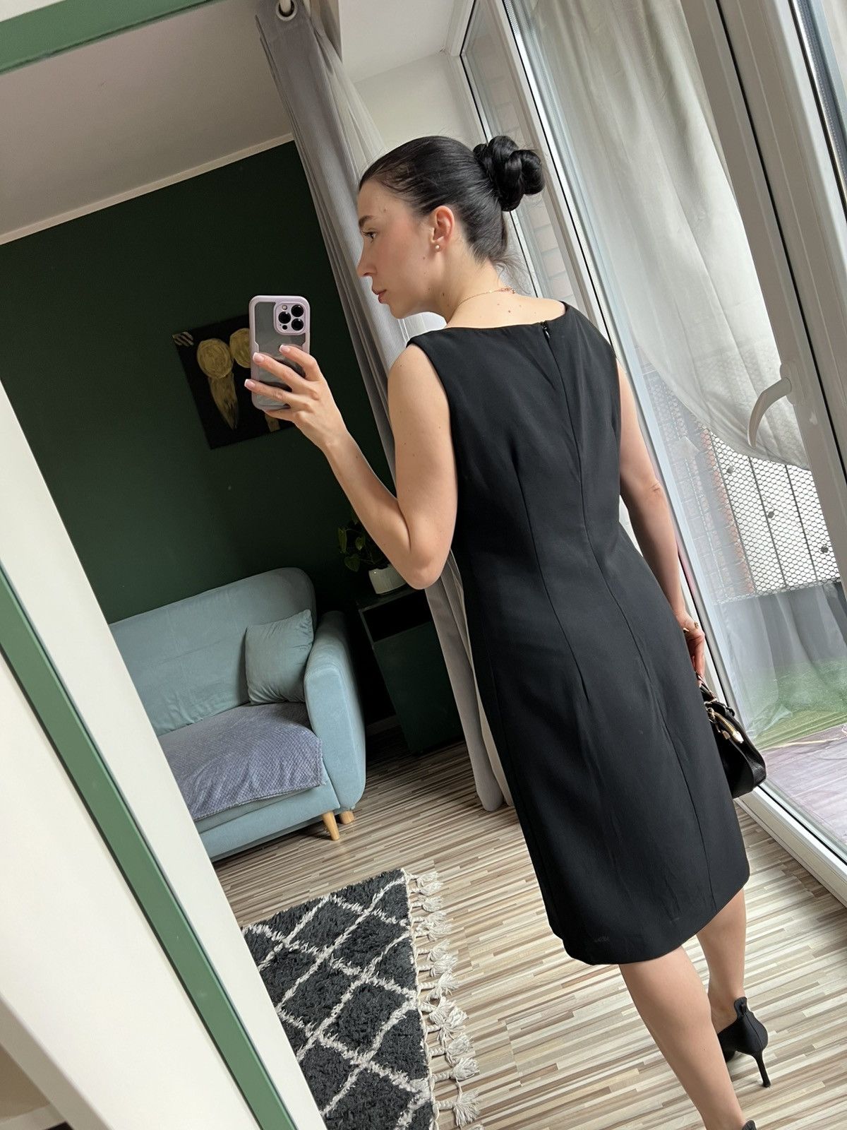 Marella Classic black sleeveless midi dress - Marella 85% wool Size L / US 10 / IT 46 - 3 Thumbnail