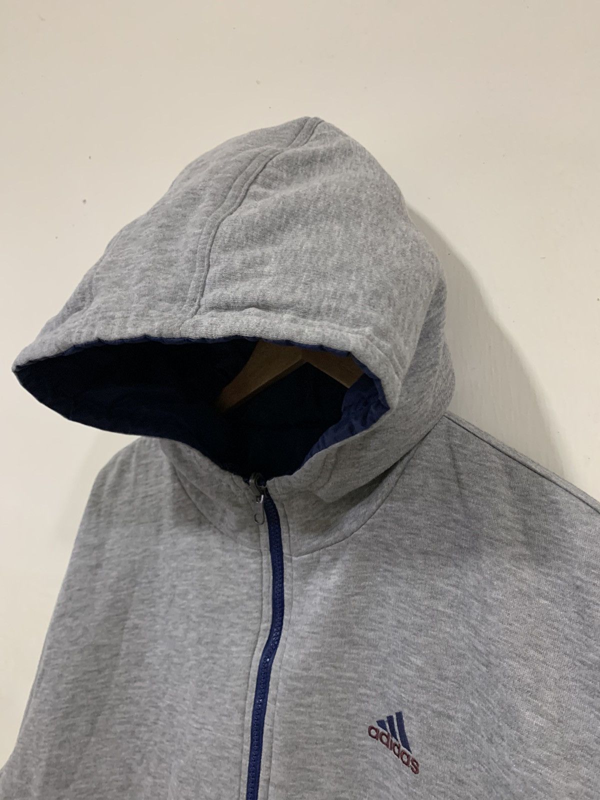 Adidas Vintage Adidas Reversible Hooded Jacket Size US L / EU 52-54 / 3 - 4 Thumbnail