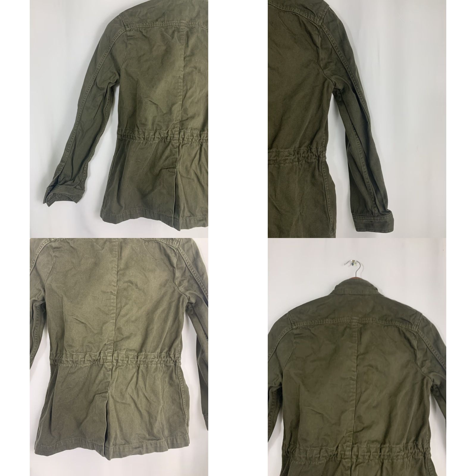 Lucky Brand Lucky Brand Womens XS Army Green Full Zip Military Cinched Waist Jacket Size XS / US 0-2 / IT 36-38 - 9 Thumbnail