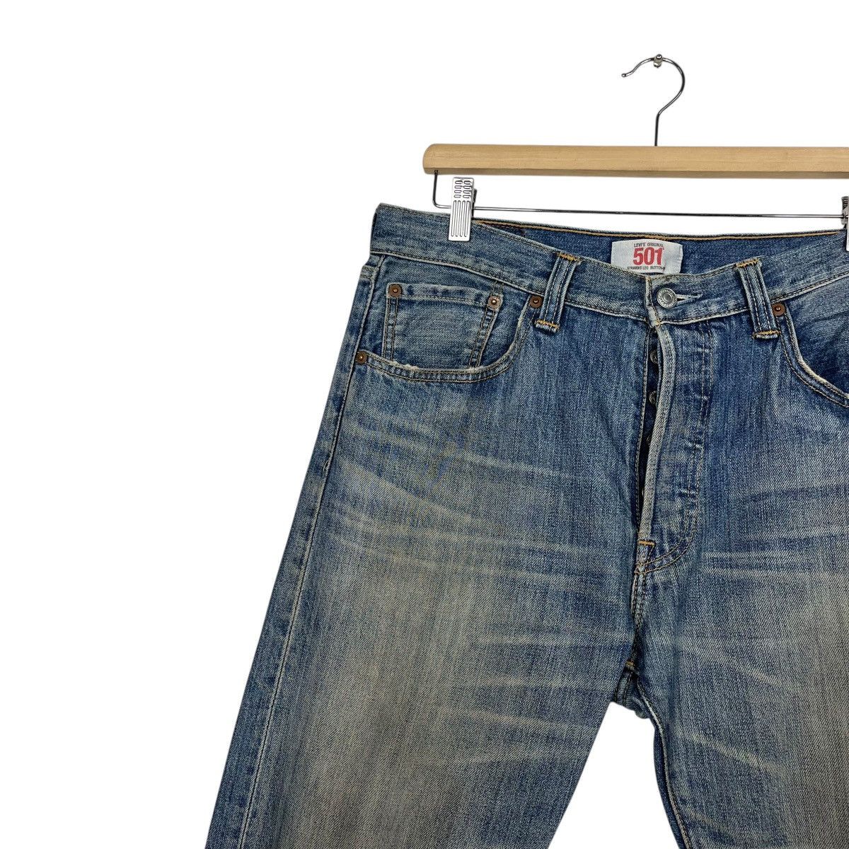 Levi's Vintage Y2k Levis Distressed Denim Size US 34 / EU 50 - 7 Thumbnail