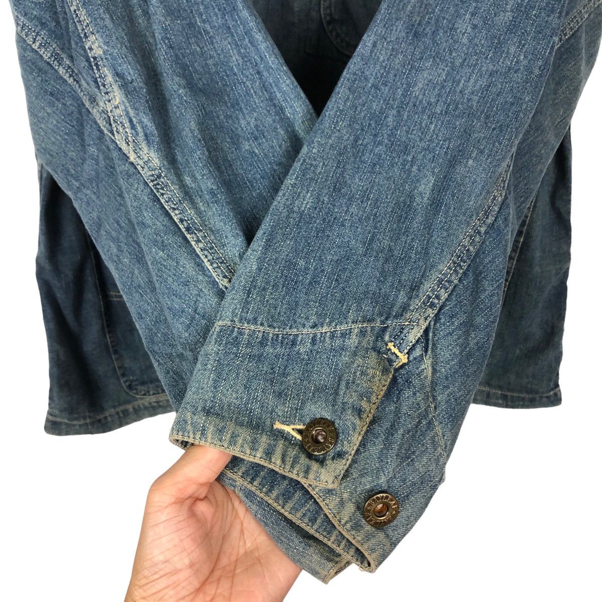 Japanese Brand 🔥90’s Bayleaf Issey Miyake Chore Denim Jacket Japan Size US M / EU 48-50 / 2 - 12 Thumbnail