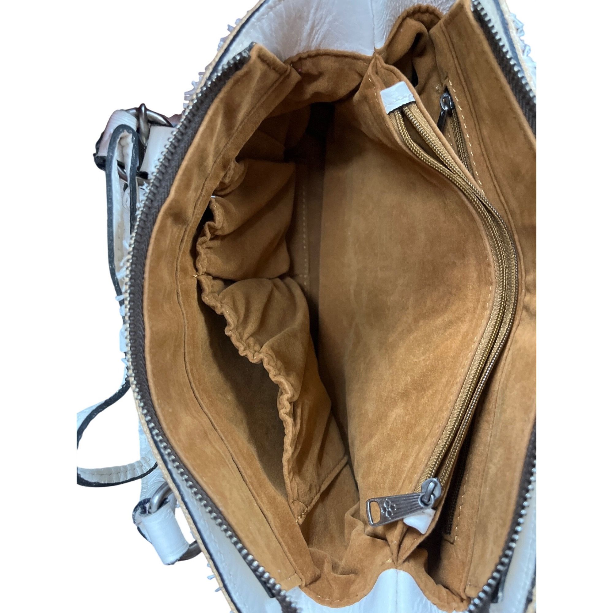 Patricia Nash Patricia Nash Angela wms leather tan white tasseled hand sho Size ONE SIZE - 10 Thumbnail
