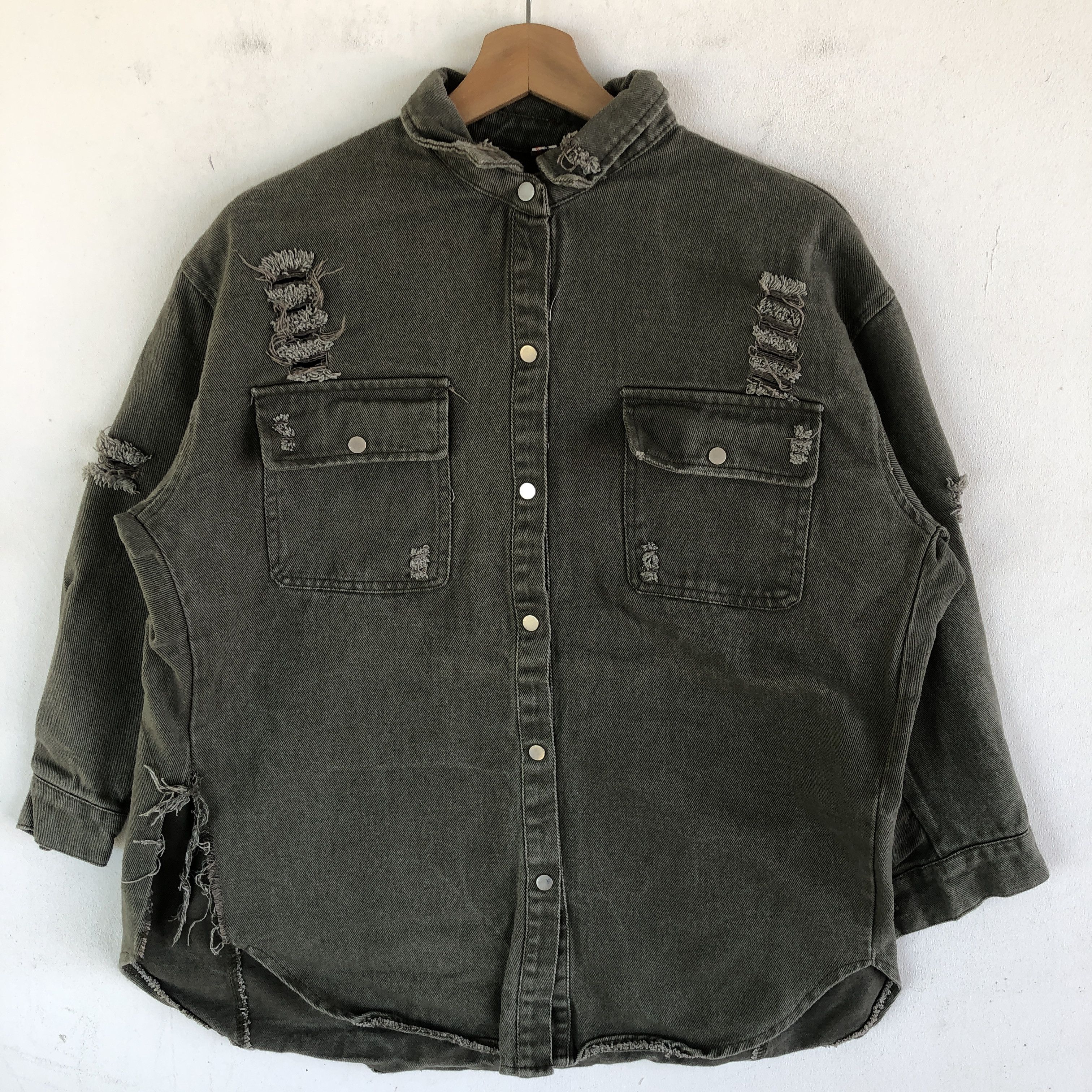 If Six Was Nine Vintage Modern Romantic Distressed Spike Jeans Jackets Size US M / EU 48-50 / 2 - 8 Thumbnail