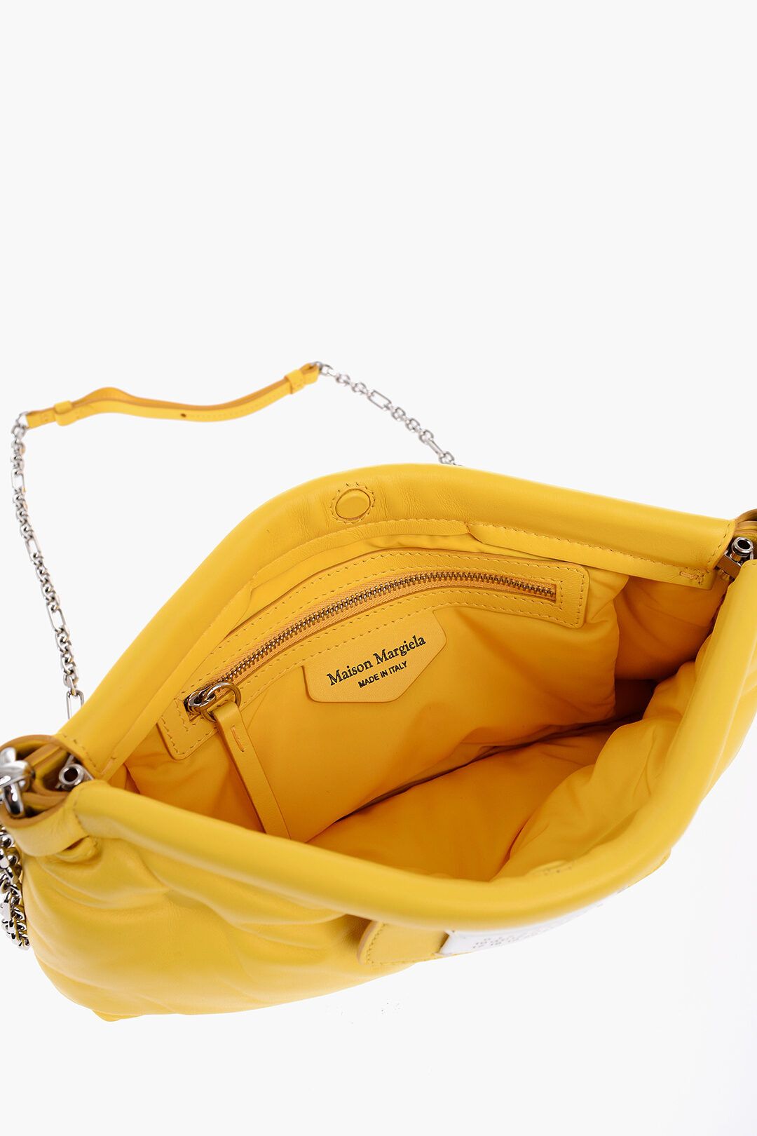 Maison Margiela og1mm1224 Size: OS / Leather Quilted Clutch in Yellow Size ONE SIZE - 5 Thumbnail