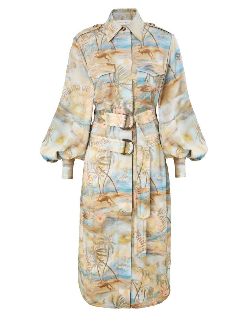 Zimmermann oc11z0226 Illuminate Cargo Midi Dress in Multicolor Size XS / US 0-2 / IT 36-38 - 1 Thumbnail