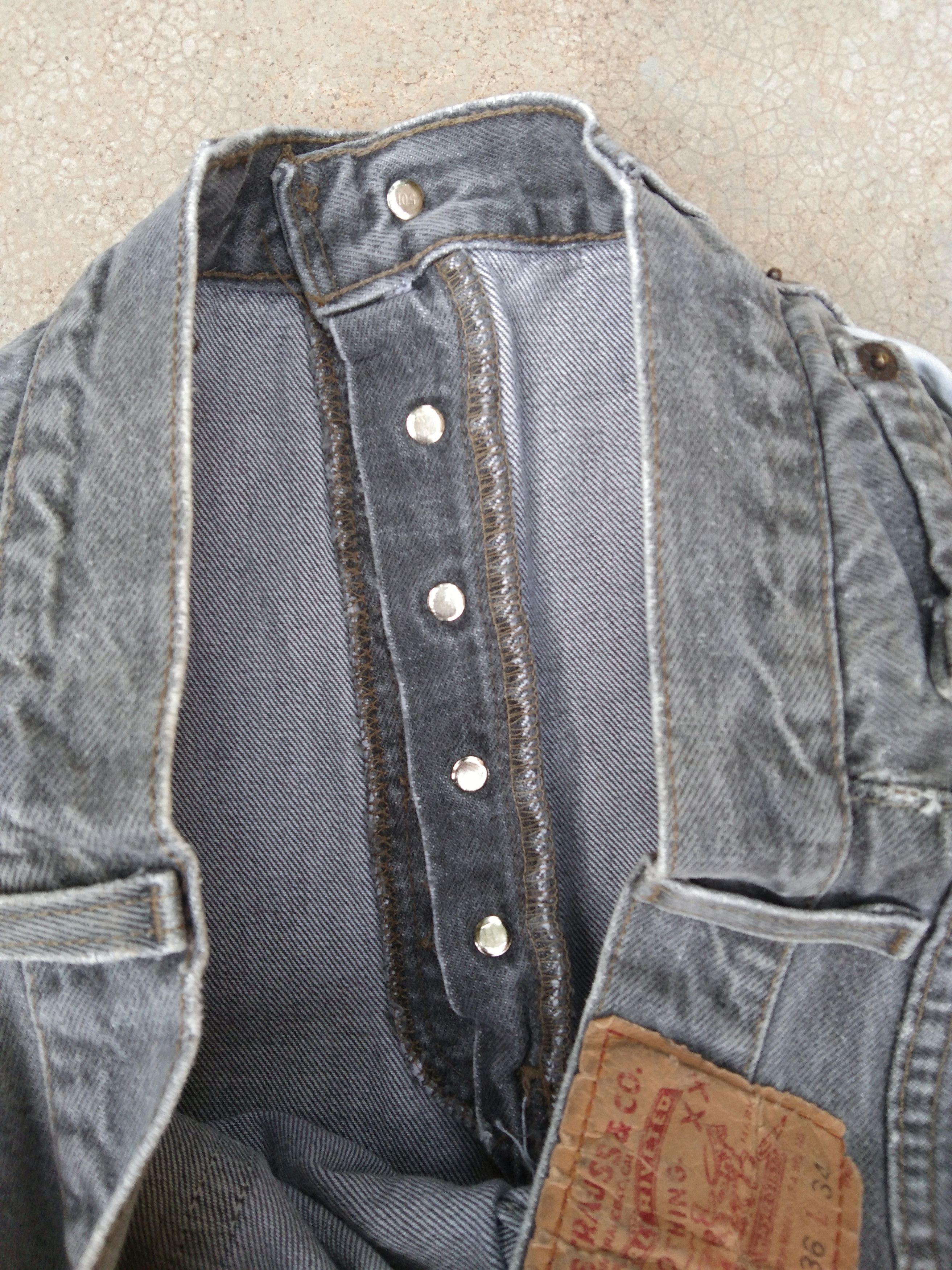 Levi's 90s Vintage Levis 501 Made In USA Straight Leg Jeans 34x33 Size US 34 / EU 50 - 4 Thumbnail