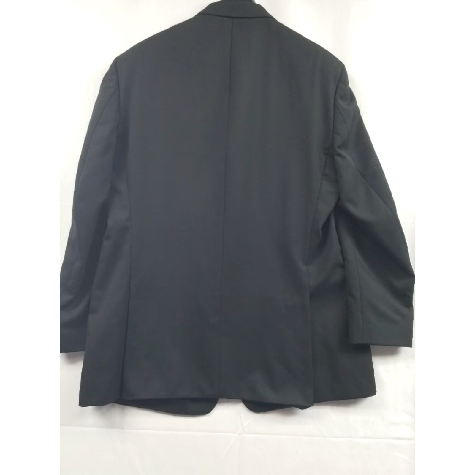 Calvin Klein Calvin Klein Blazer Mens 46L Black 100% Wool Wool Suit Sport Coat Jacket 3 Button Cardigan? Size 46R - 2 Thumbnail