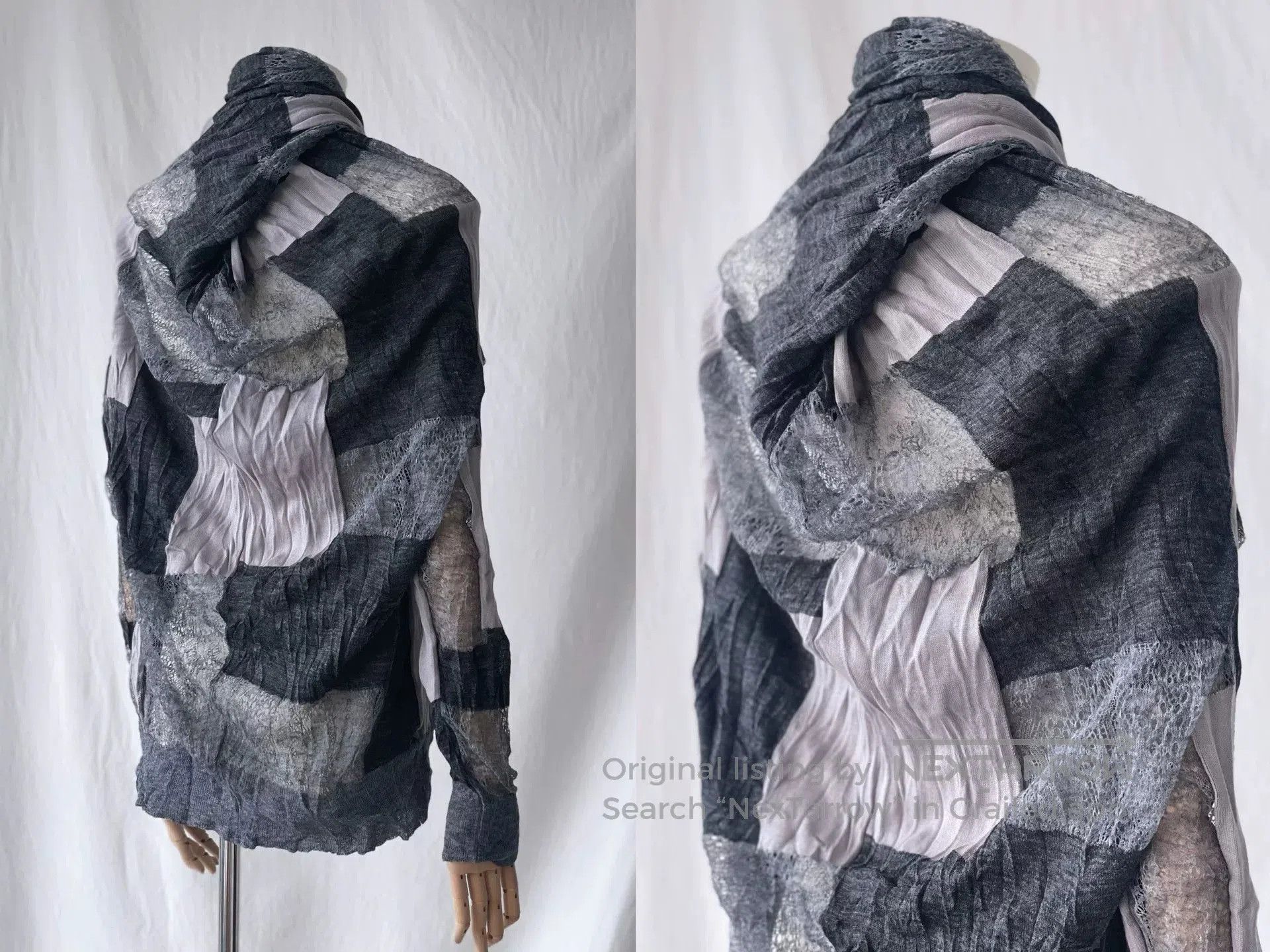 Junya Watanabe elegant layered cardigan with lace detail. Size US S / EU 44-46 / 1 - 5 Thumbnail