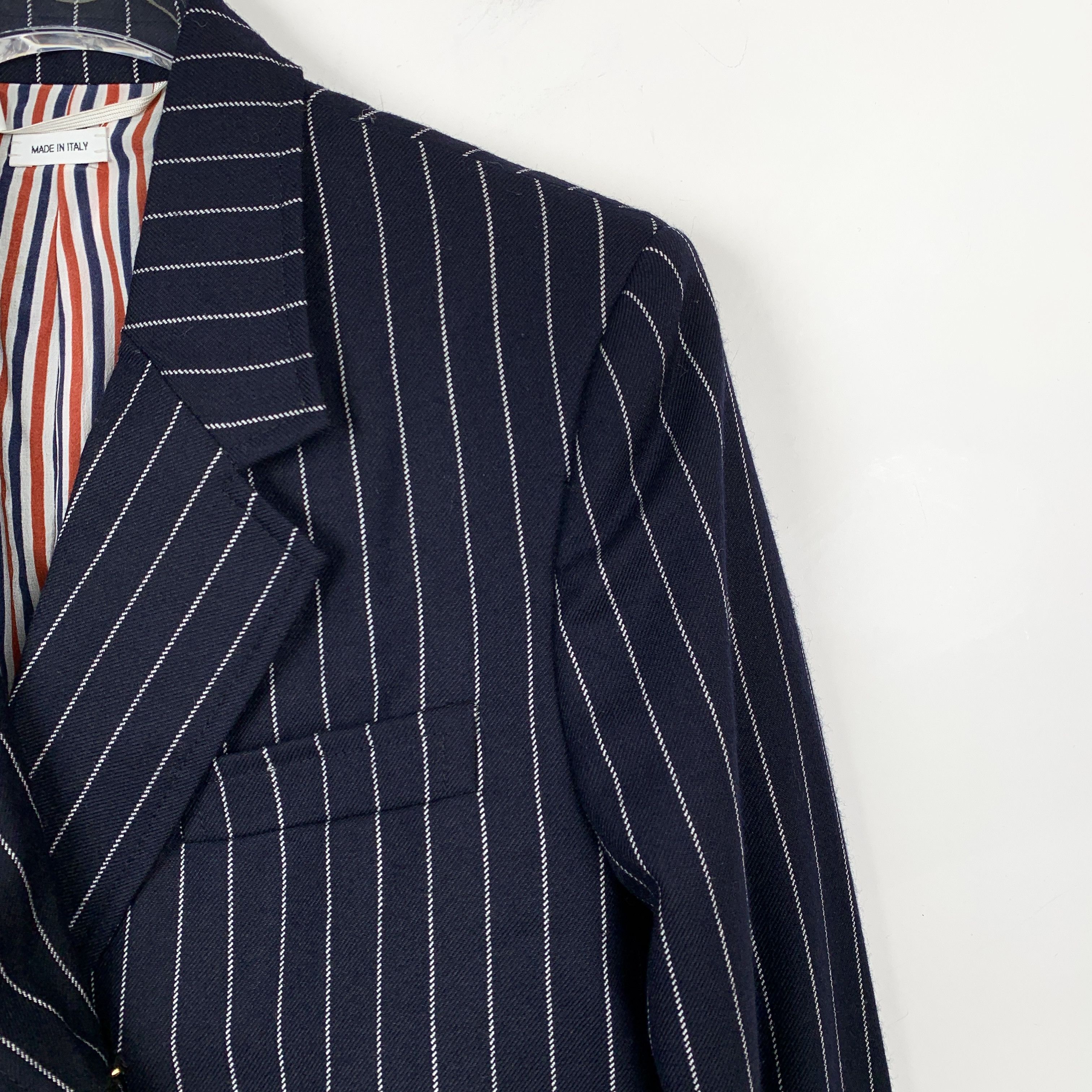 Thom Browne Thom Browne Navy Striped WoolBlazer (Size 40/M) Size 40R - 7 Thumbnail