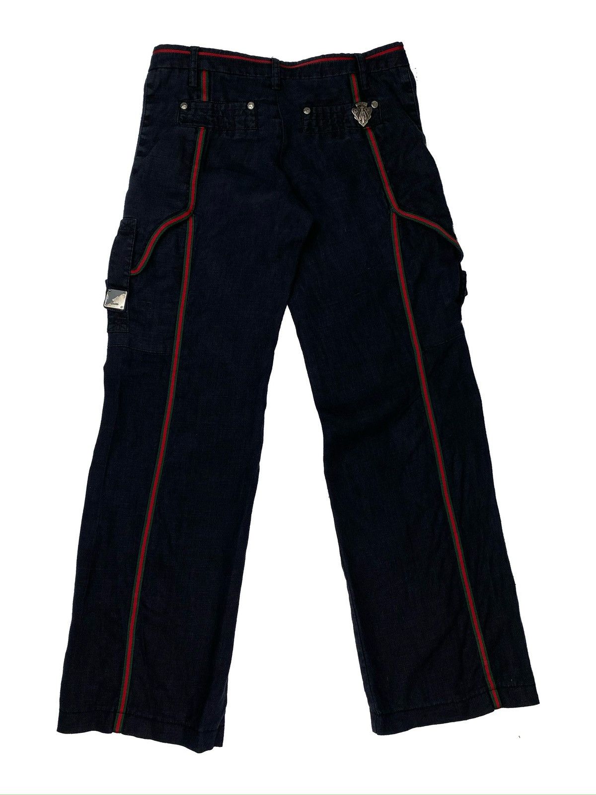 Gucci × Vintage GUCCI SS2007 Y2K MENS CARGO PANTS WIDE LEG BLACK COTTON 28 Size US 28 / EU 44 - 6 Thumbnail