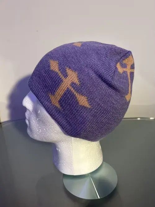 Japanese Brand × Vintage Gothic Cross Beanie (purple lavender) Size ONE SIZE - 3 Thumbnail
