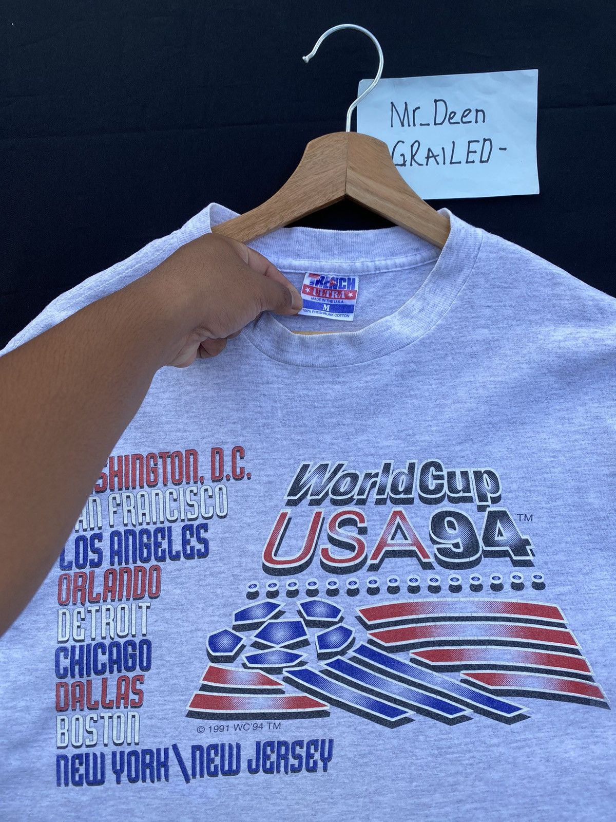 Vintage Rare Vintage World Cup USA 94 Tshirt Size US L / EU 52-54 / 3 - 8 Thumbnail