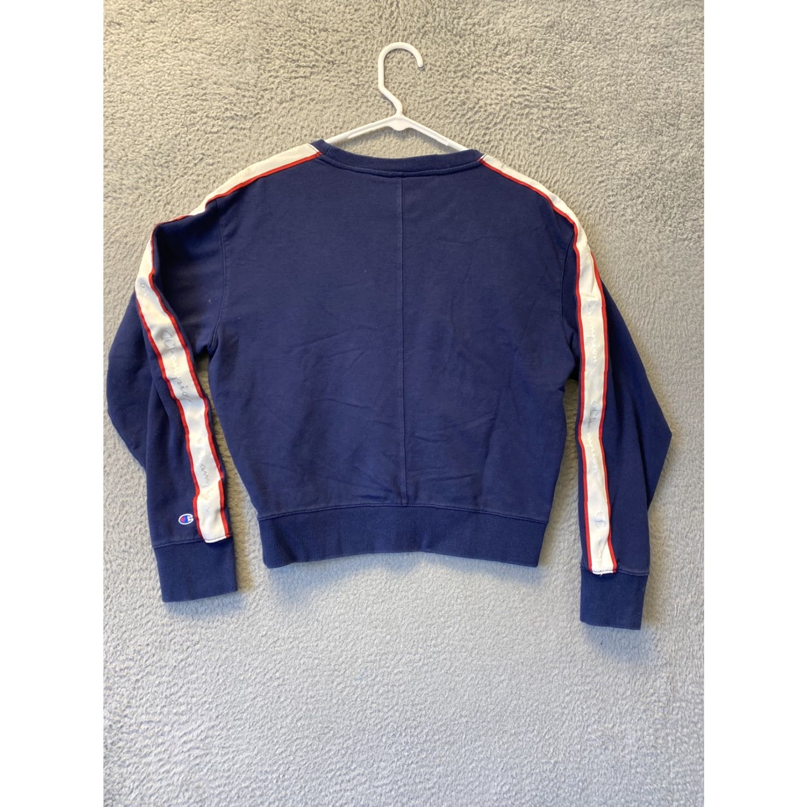 Champion Champion Women's Medium Sweatshirt Long Sleeve Pullover Blue Spell Out /47-63 Size M / US 6-8 / IT 42-44 - 7 Thumbnail
