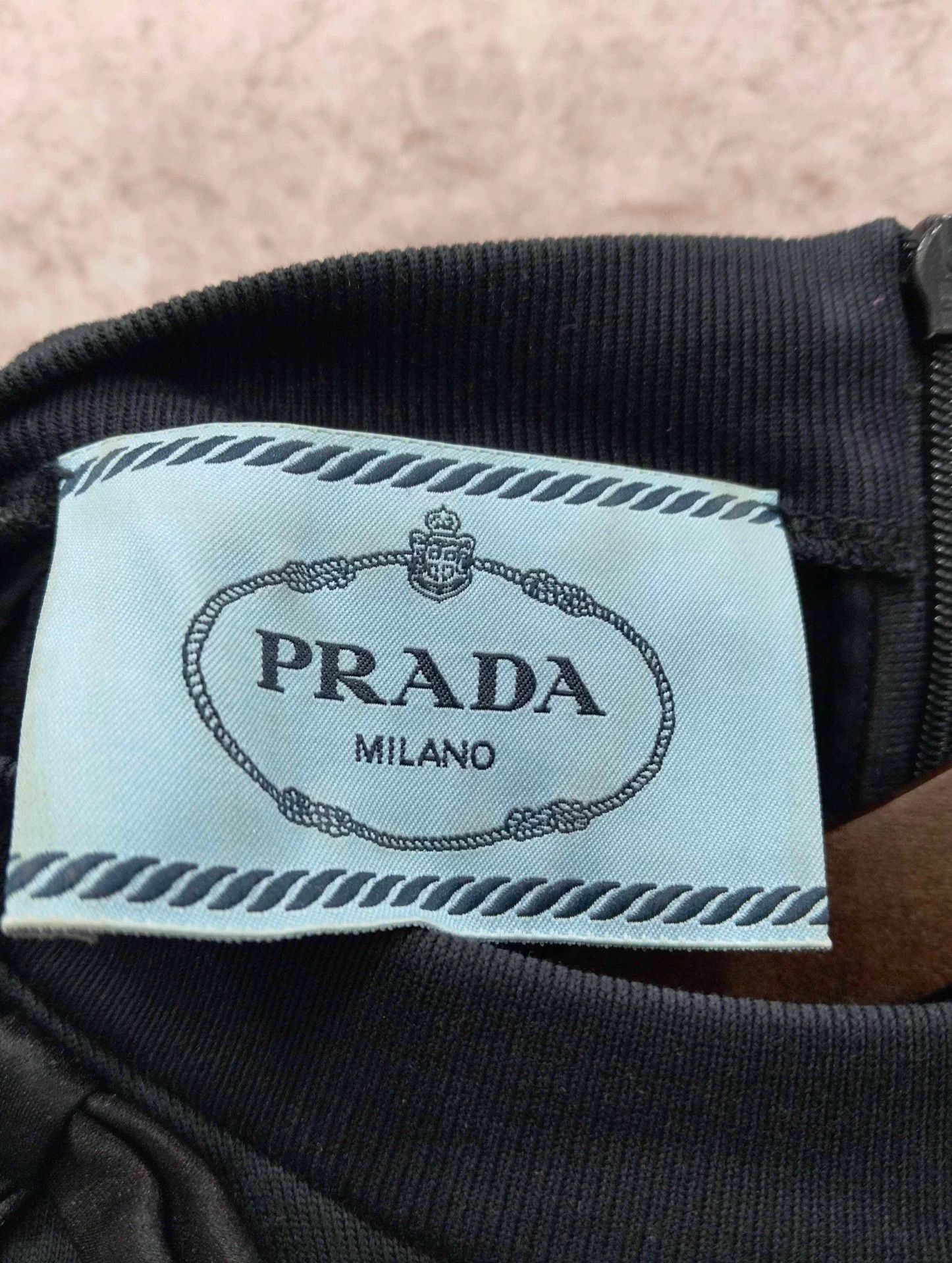 Prada Prada Black Bow Short Sleeve Dress Size M / US 6-8 / IT 42-44 - 4 Thumbnail