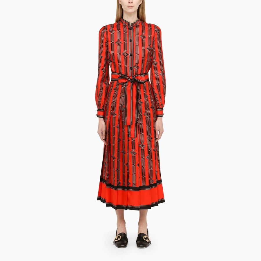 Gucci o1d2blof0824 Printed Silk Chemisier in Multicolor Size S / US 4 / IT 40 - 1 Thumbnail