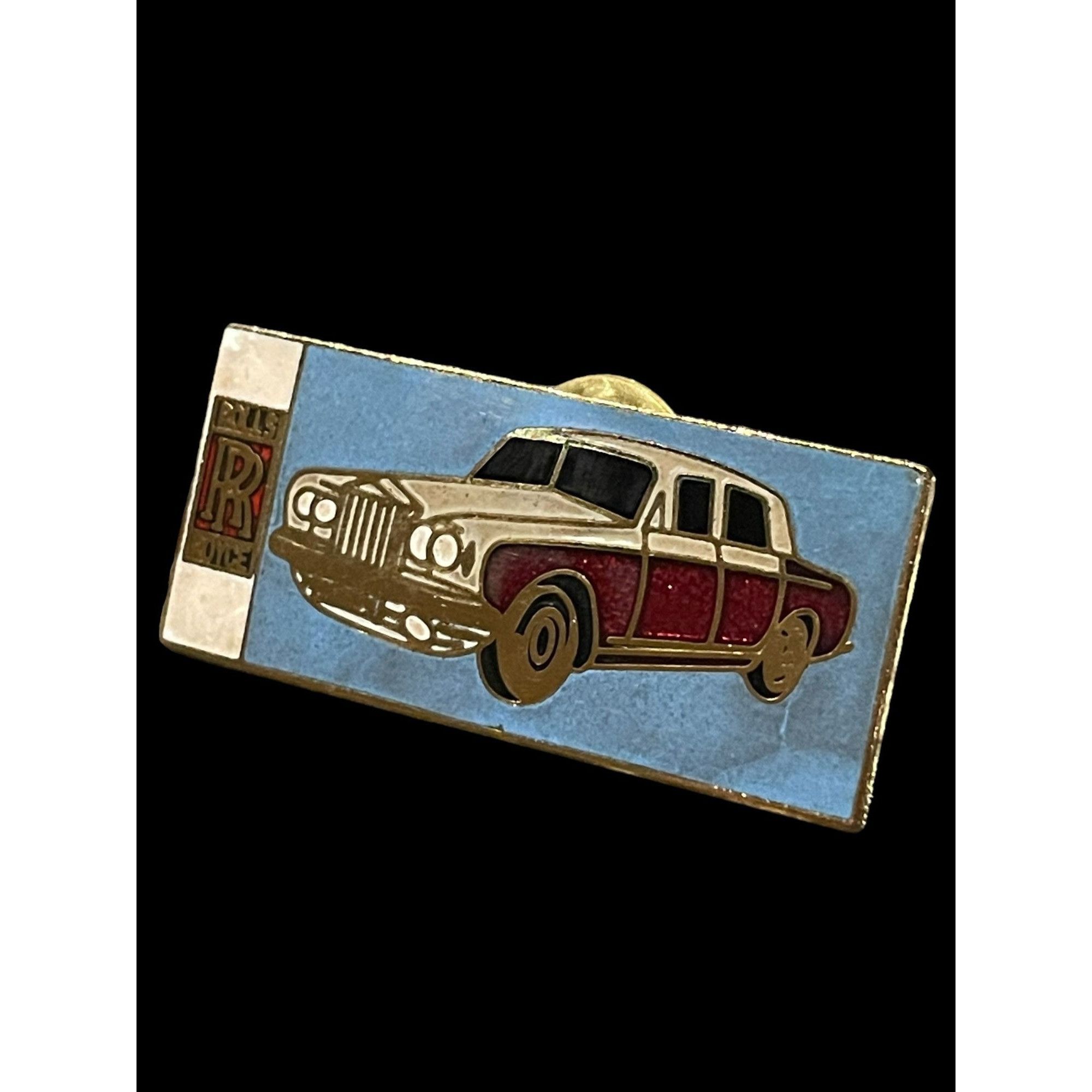 Jewelry Vintage A Dean Watkins Gold Tone Red & White Rolls Royce Pin Size ONE SIZE - 4 Thumbnail
