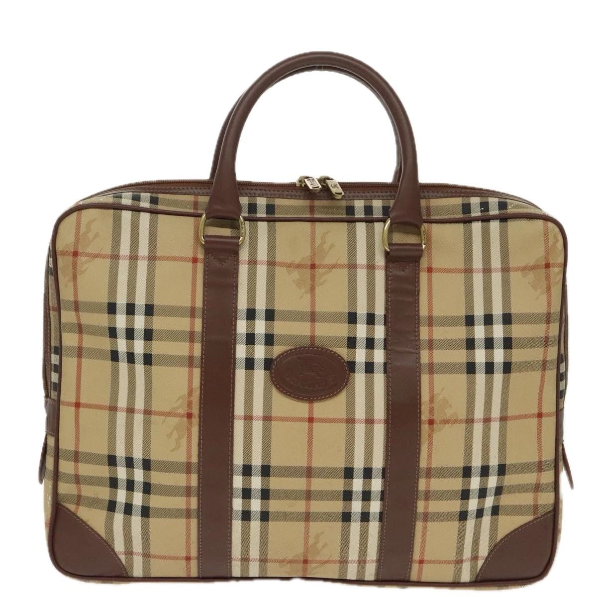 Burberry Burberry Nova Check Hand Bag Pvc Beige Gold Size ONE SIZE - 13 Thumbnail