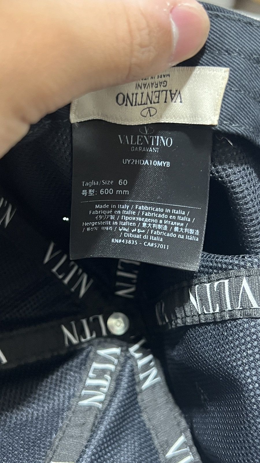 Valentino Valentino Box Logo Hat Size ONE SIZE - 3 Thumbnail