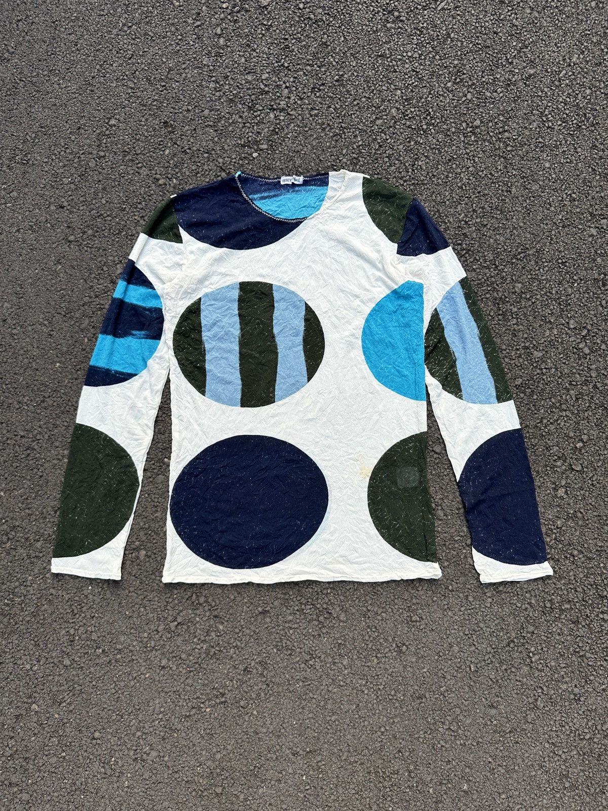 Issey Miyake VINTAGE ISSEY MIYAKE JAPAN MESH WOMEN ABSTRACT CIRCLE MOTIF Size L / US 10 / IT 46 - 1 Thumbnail