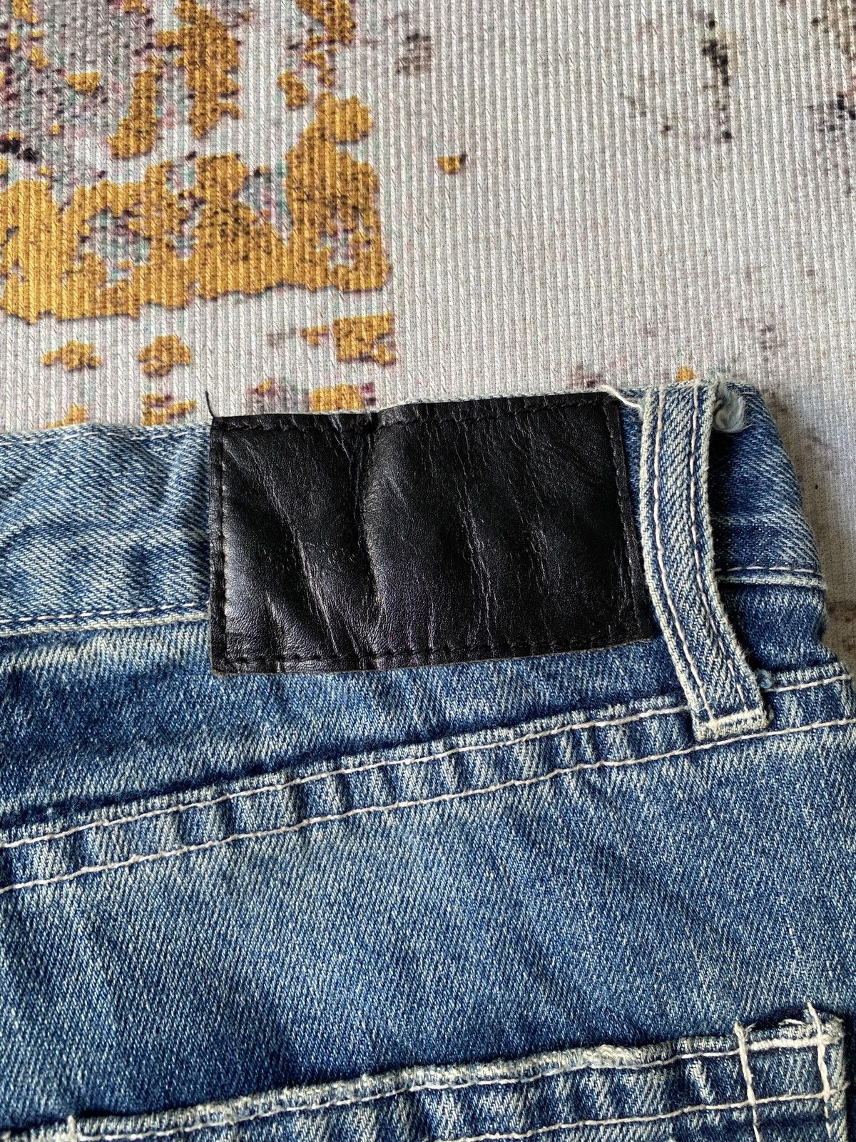 Japanese Brand Cavari A Claw Mark Studded Distressed Flare Denim Size US 32 / EU 48 - 17 Thumbnail