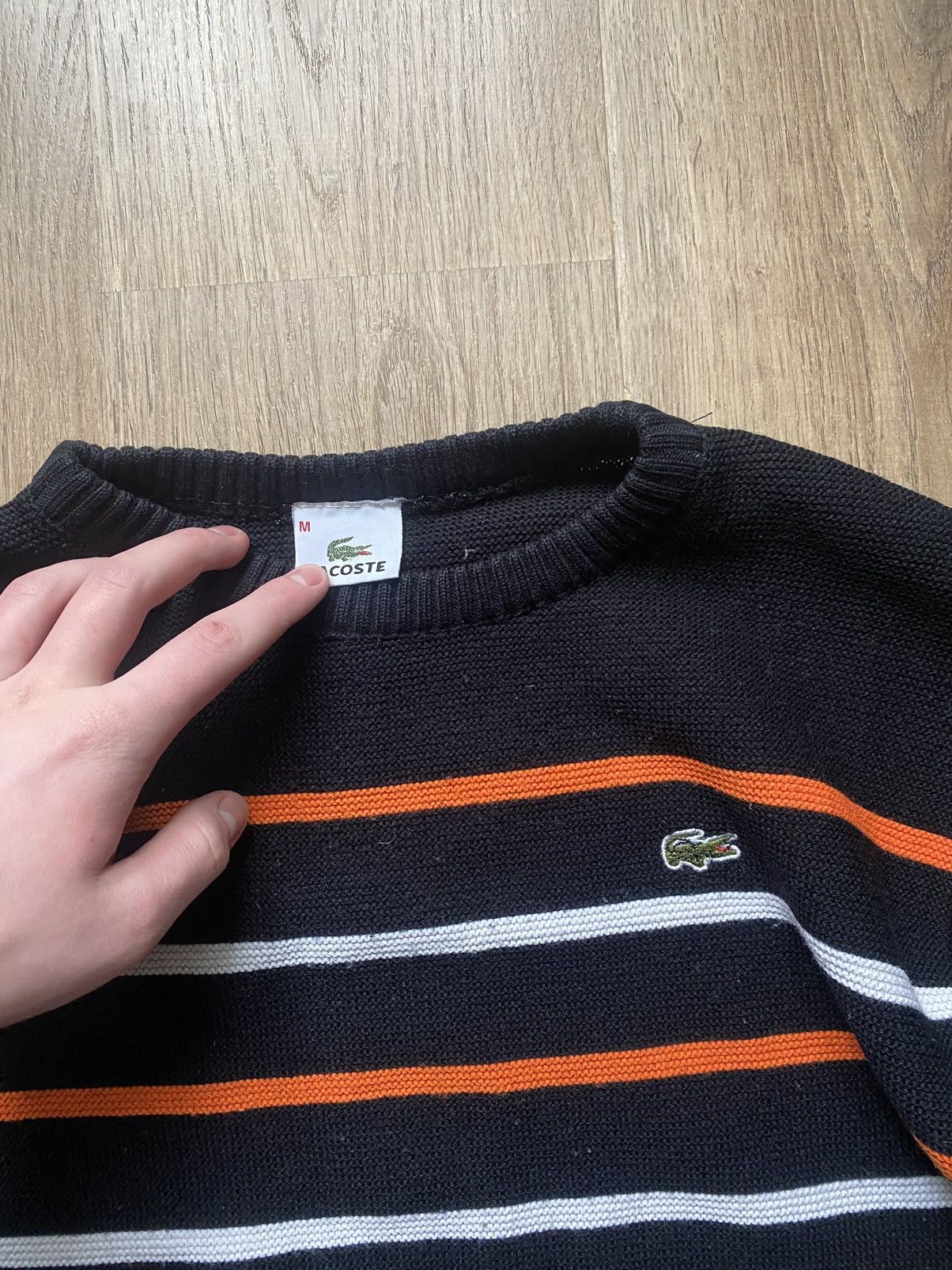 Lacoste × Vintage Vintage Lacoste Stripped Sweater Mens M Size US M / EU 48-50 / 2 - 2 Thumbnail