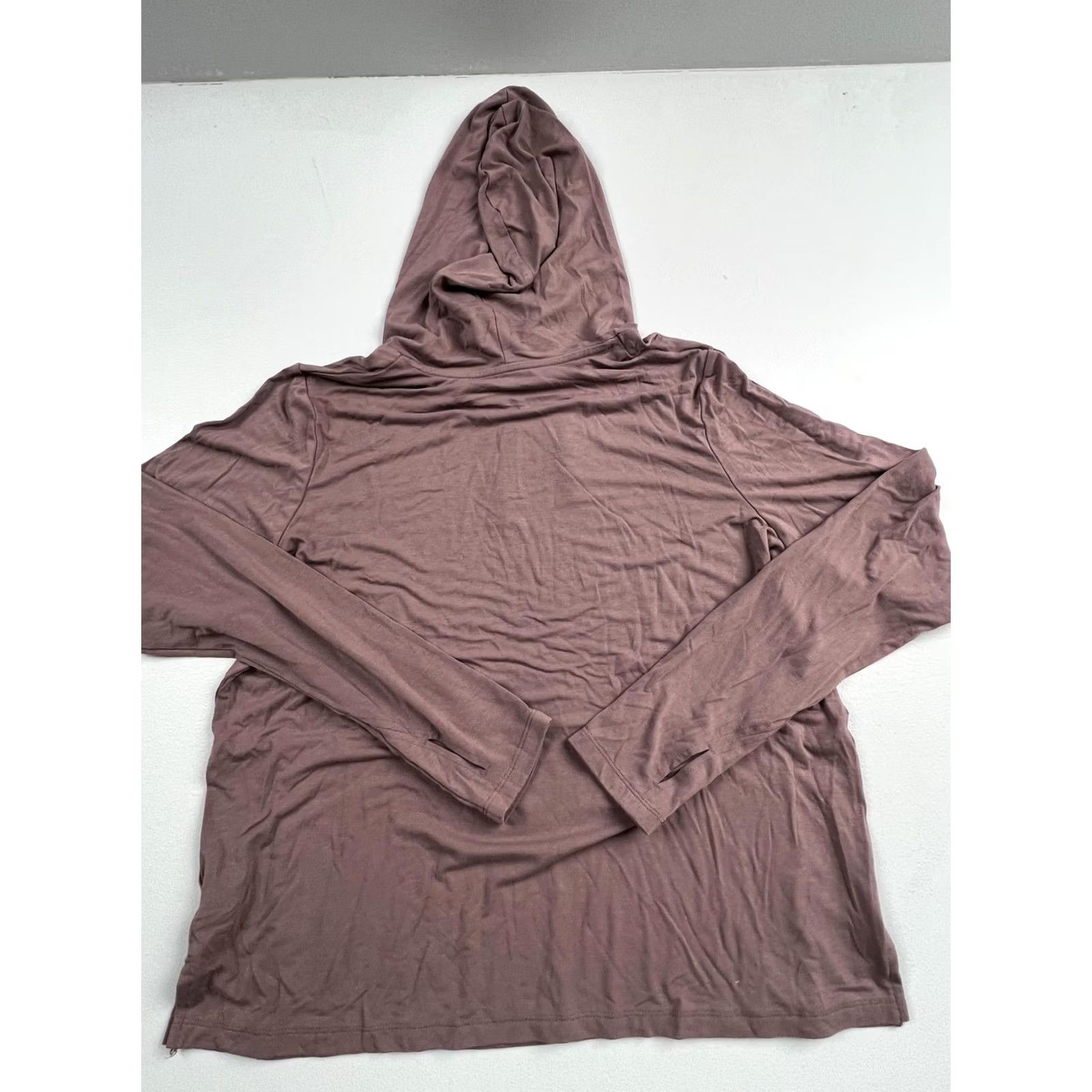 Vintage Free Fly Shirt Womens L Brown Hooded Long Sleeve Performance Fishing Tee Size L / US 10 / IT 46 - 2 Thumbnail