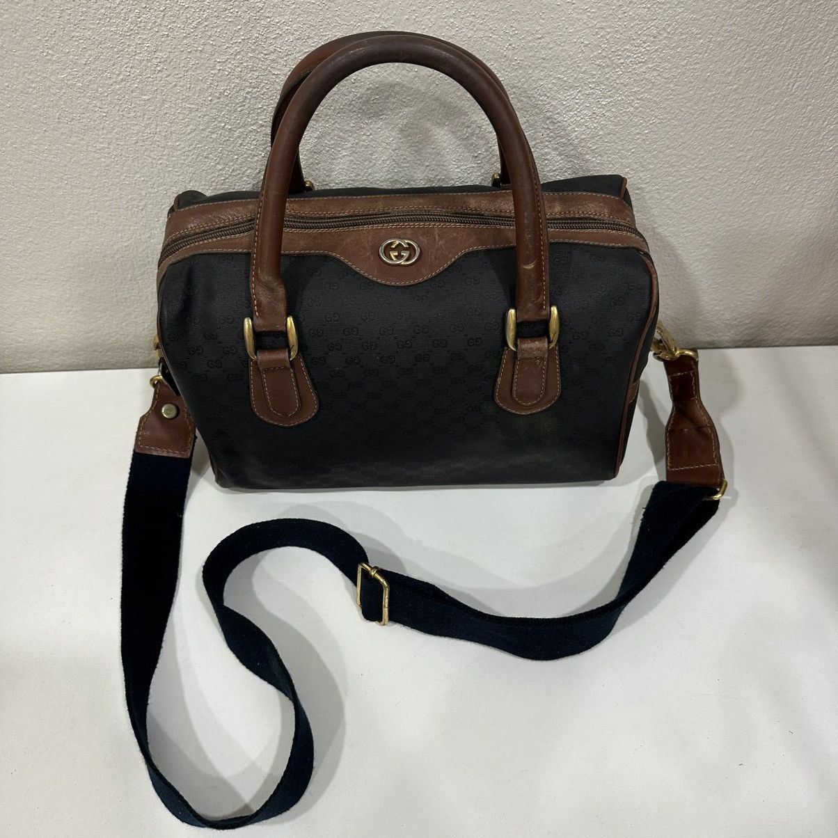 Gucci ‼️LASTDROP‼️ VINTAGE GUCCI GG MONOGRAM CANVAS BOSTON BAG Size ONE SIZE - 4 Thumbnail