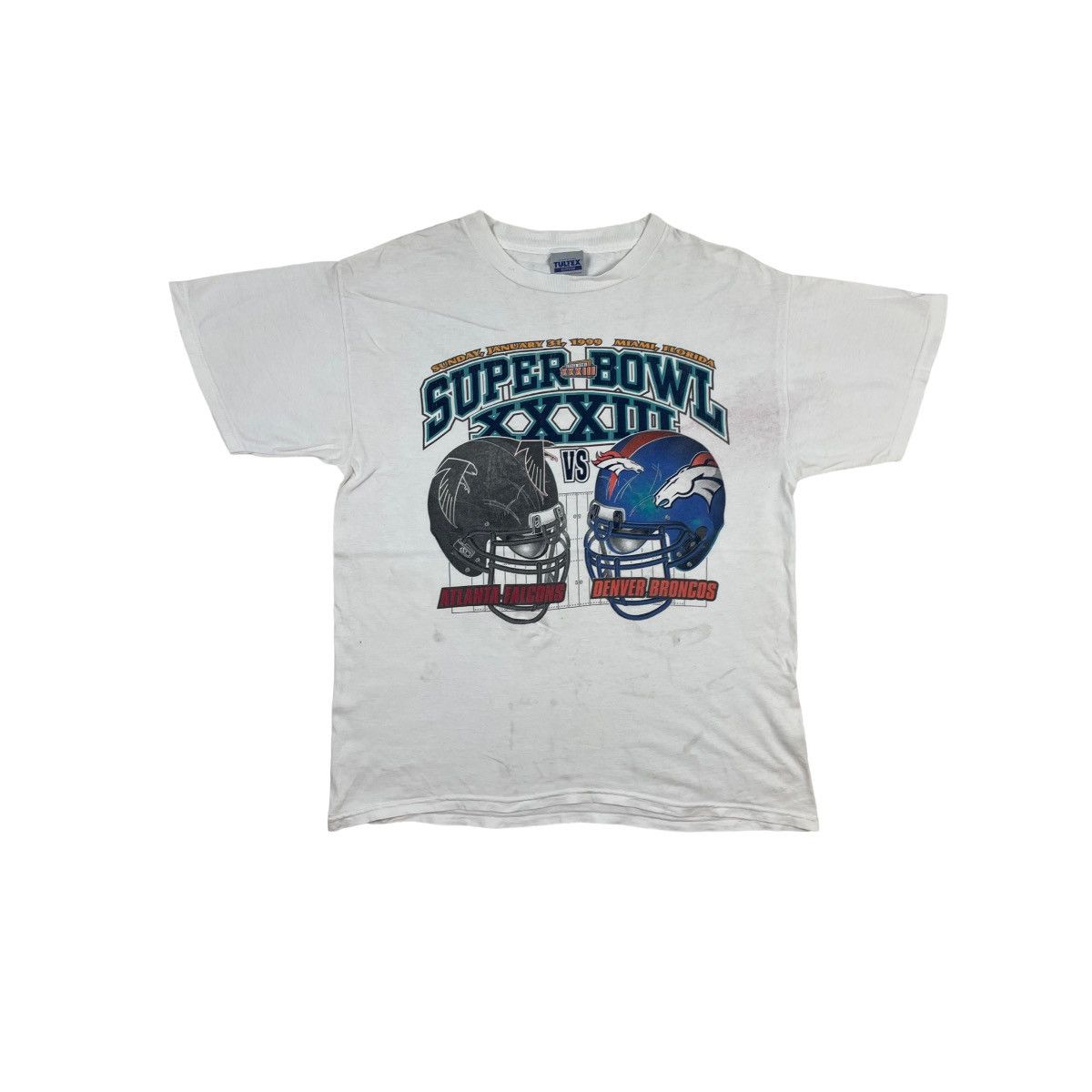 Vintage NFL FINAL 1999 Super Bowl XXXIII Broncos vs Falcons