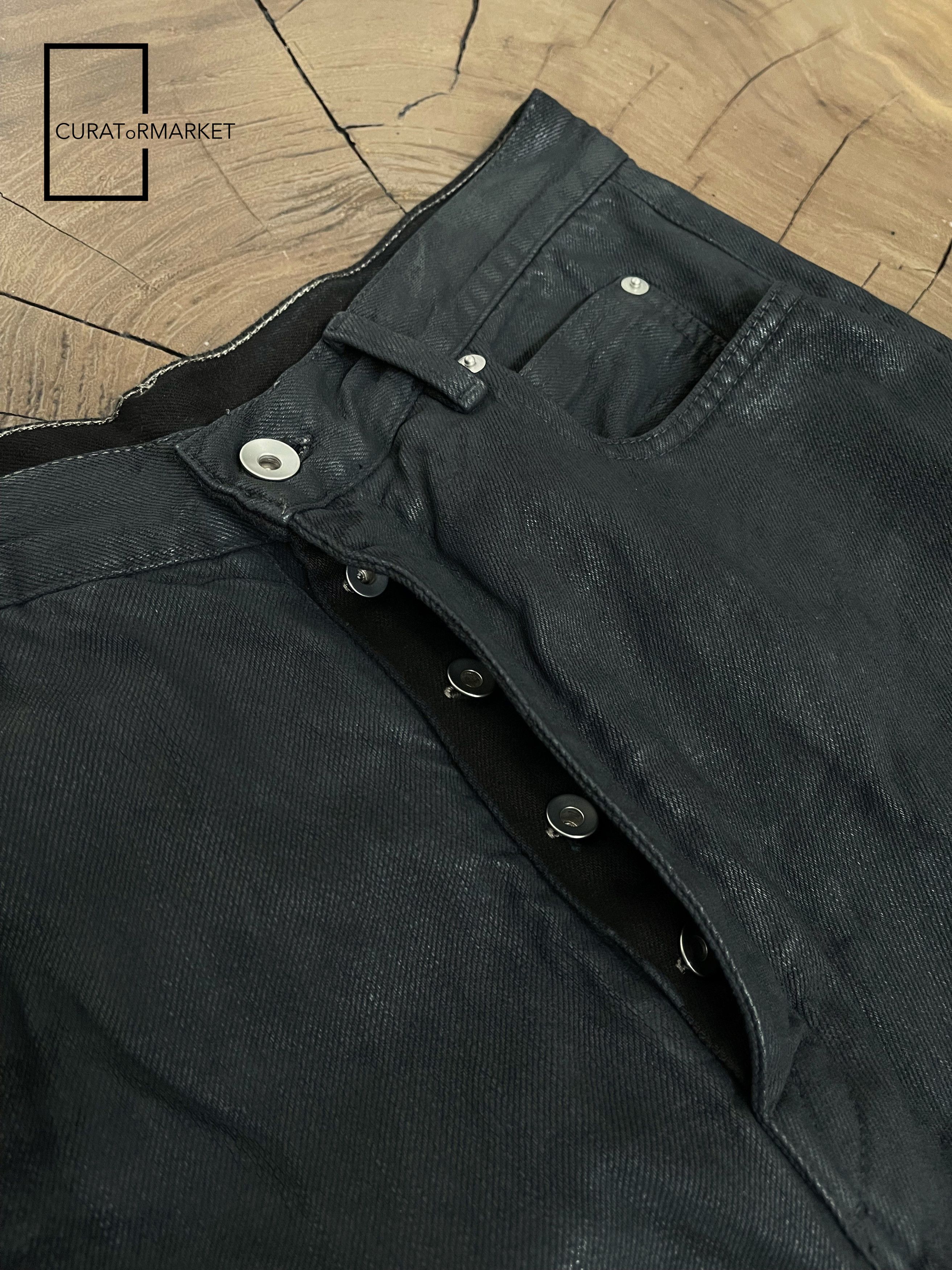 Rick Owens Runway Waxed Bolan Banana Denim Zipper Seam Jeans SS24 Lido Size US 32 / EU 48 - 11 Thumbnail