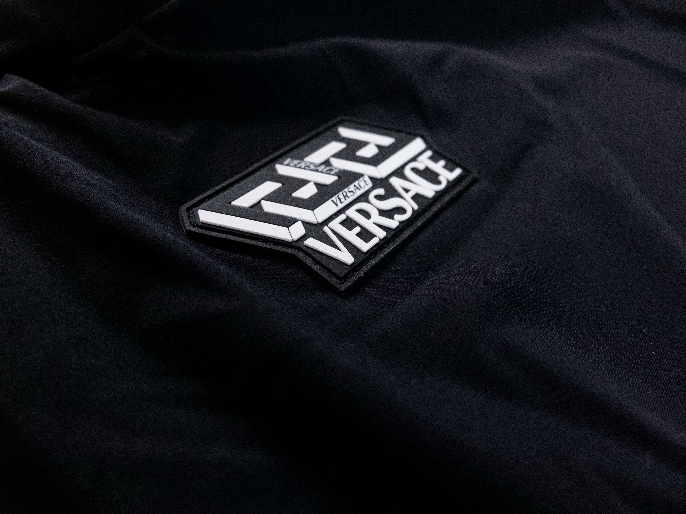 Versace VERSACE black & white La Greca nylon gym t-shirt Large Size US L / EU 52-54 / 3 - 8 Thumbnail