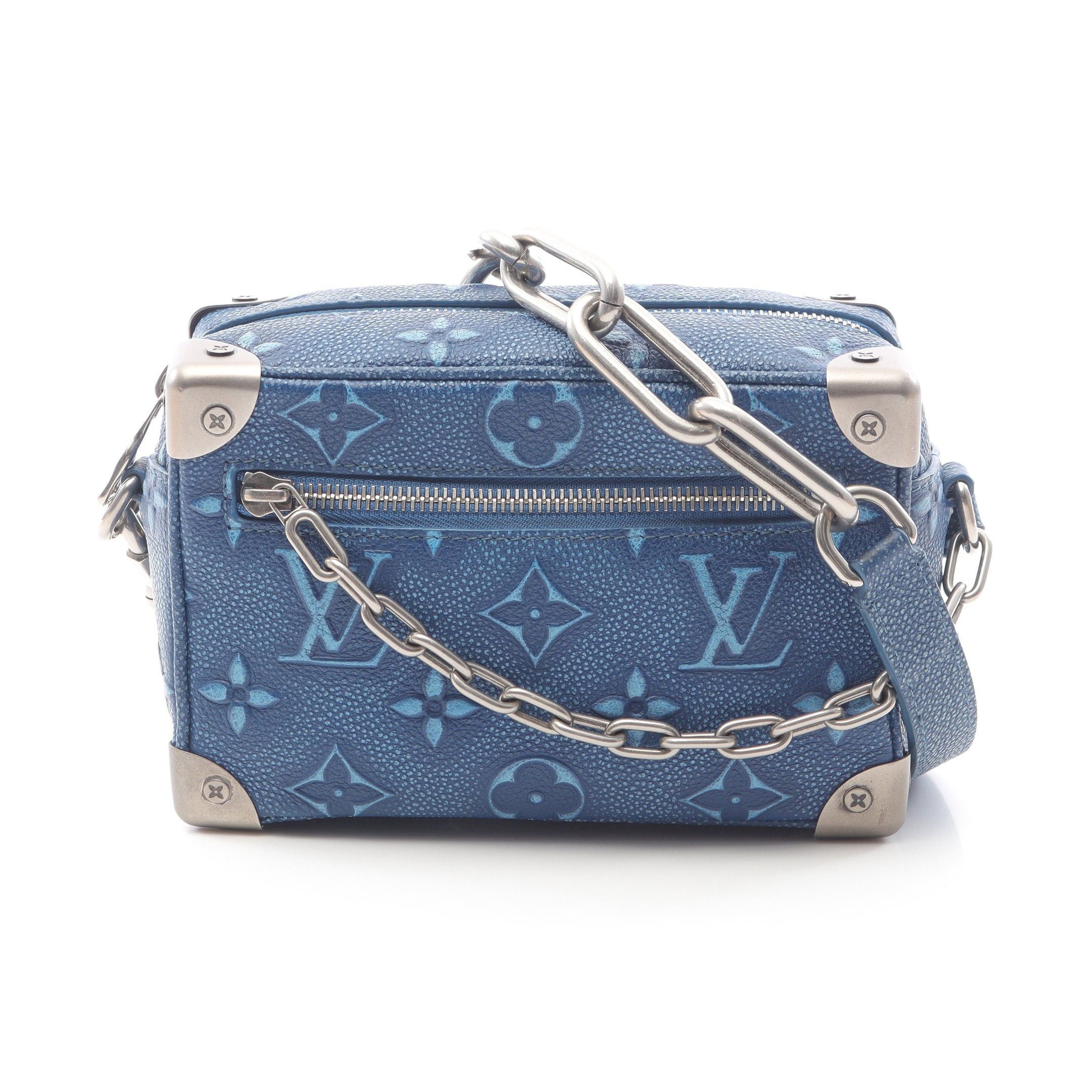Louis Vuitton Louis Vuitton Mini Soft Trunk Monogram Chain Shoulder Bag Leather Dark Blue Size ONE SIZE - 1 Thumbnail