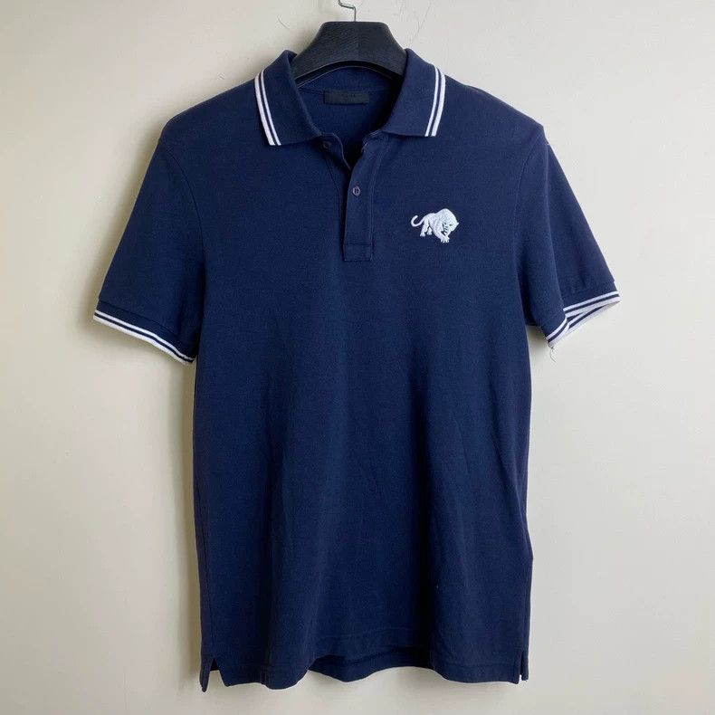 Prada Prada Leopard Embroidery Polo Shirt - dmc Size US M / EU 48-50 / 2 - 1 Thumbnail