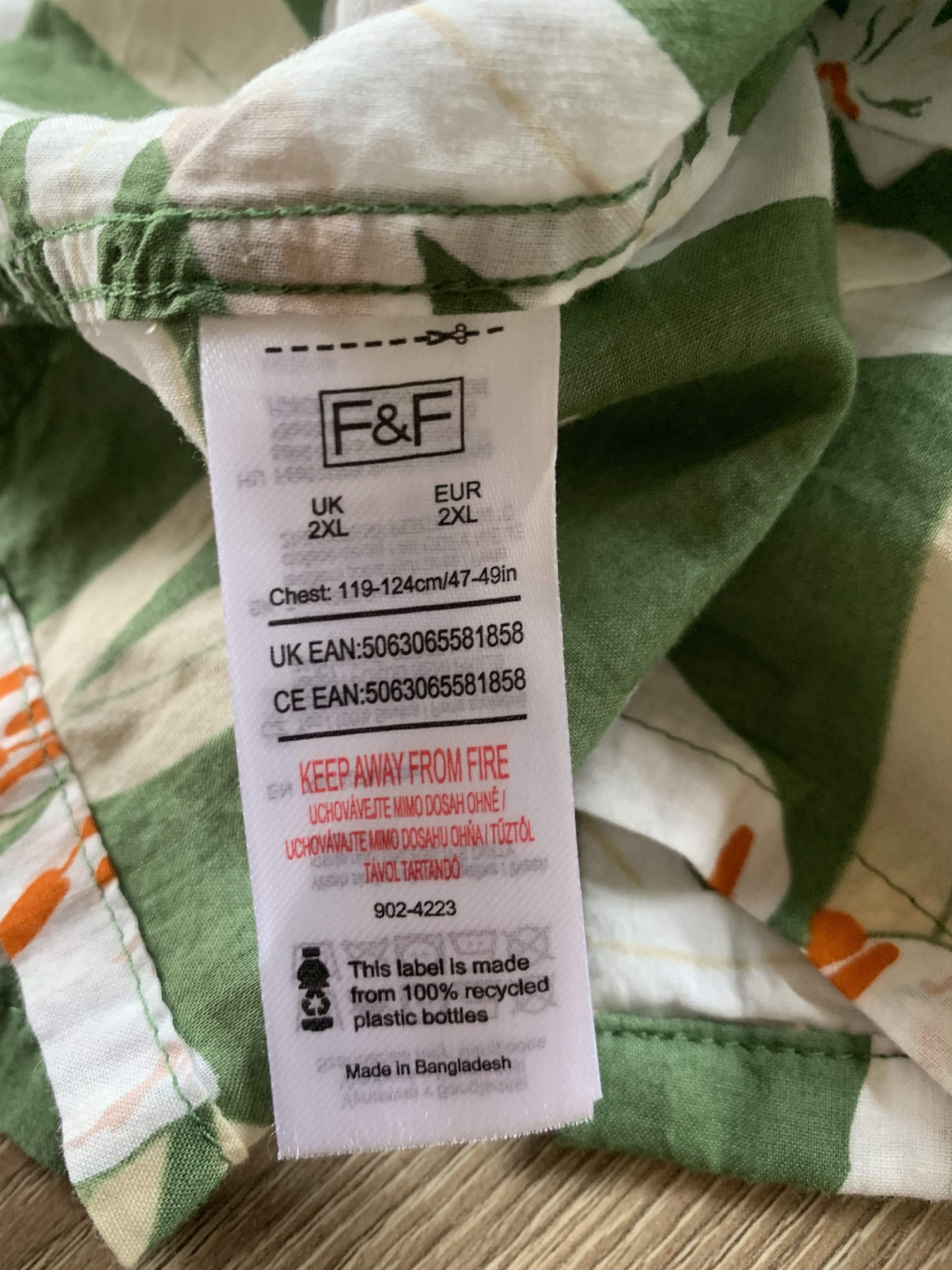 Other F&F Cotton Printed Hawaiian Shirt Size US XXL / EU 58 / 5 - 6 Thumbnail