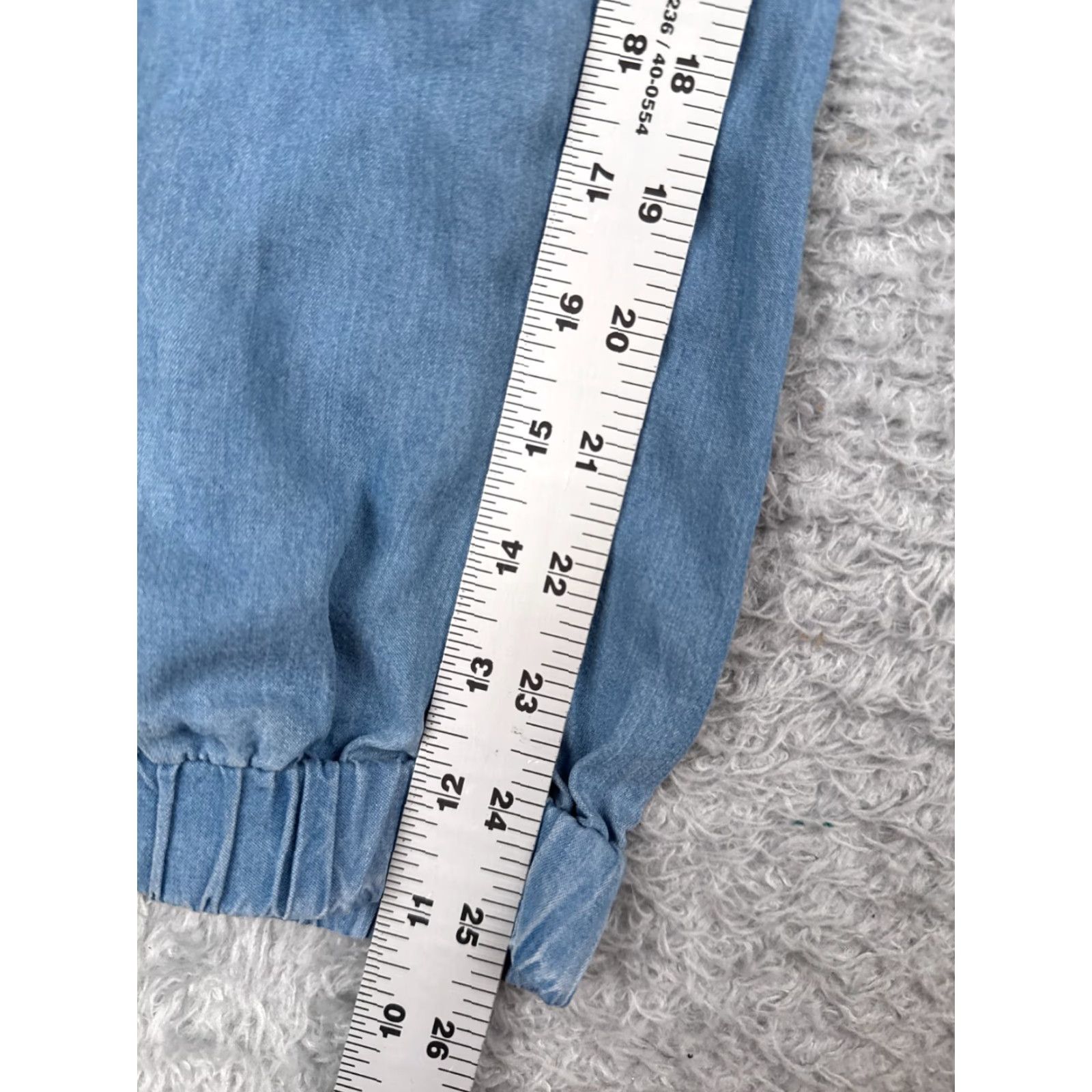 Vintage Love Tree Pants Women Small Blue Tapered Cargo Jogger Elastic Tencel 28x25 Size 28" / US 6 / IT 42 - 6 Thumbnail