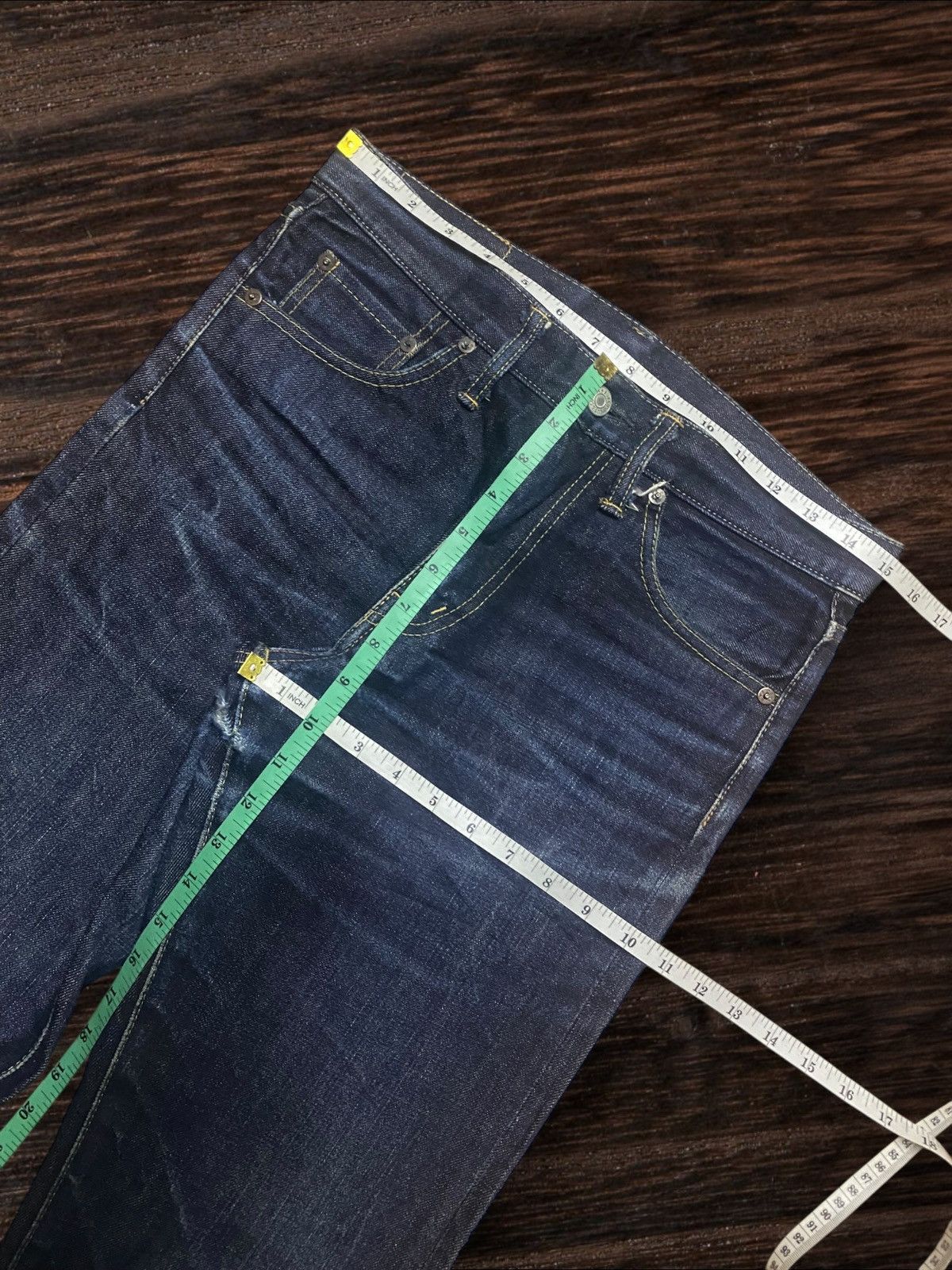 Burgus Plus Vintage Japanese Brand Burgus Blue Straight Fit Jeans Size US 30 / EU 46 - 13 Thumbnail