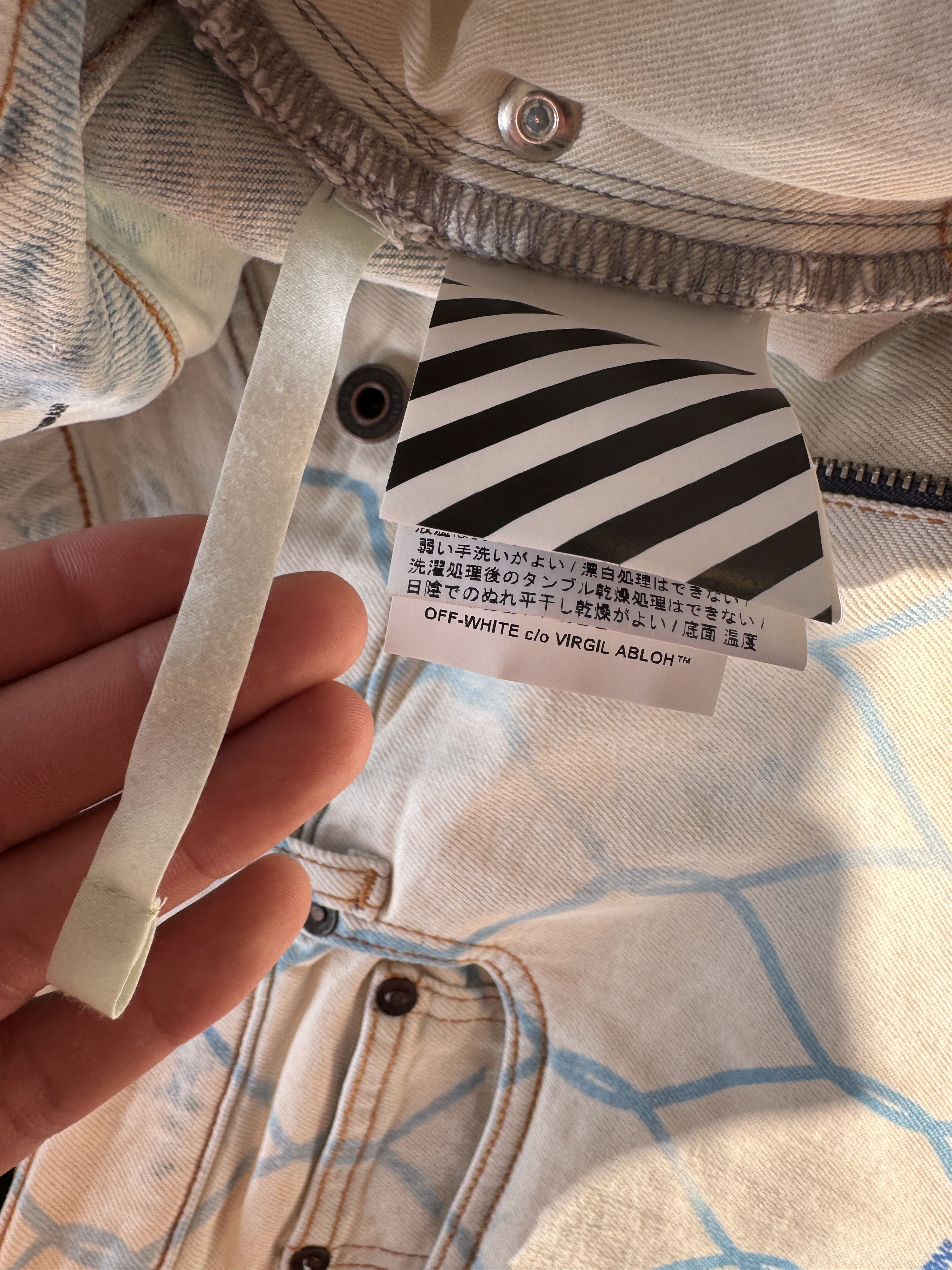 Off-White Flared fence-print jeans Size US 34 / EU 50 - 20 Thumbnail