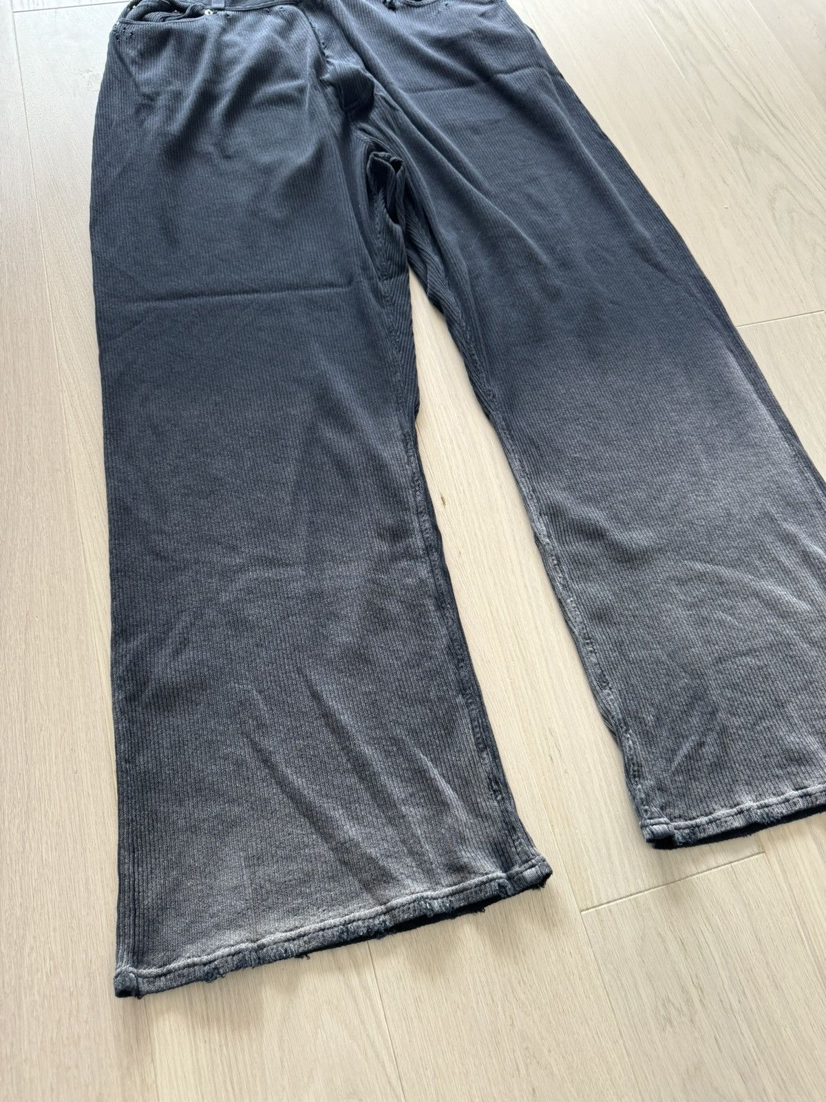 Balenciaga Balenciaga Bleached Cotton Rib Knit Pants Size US 34 / EU 50 - 4 Thumbnail