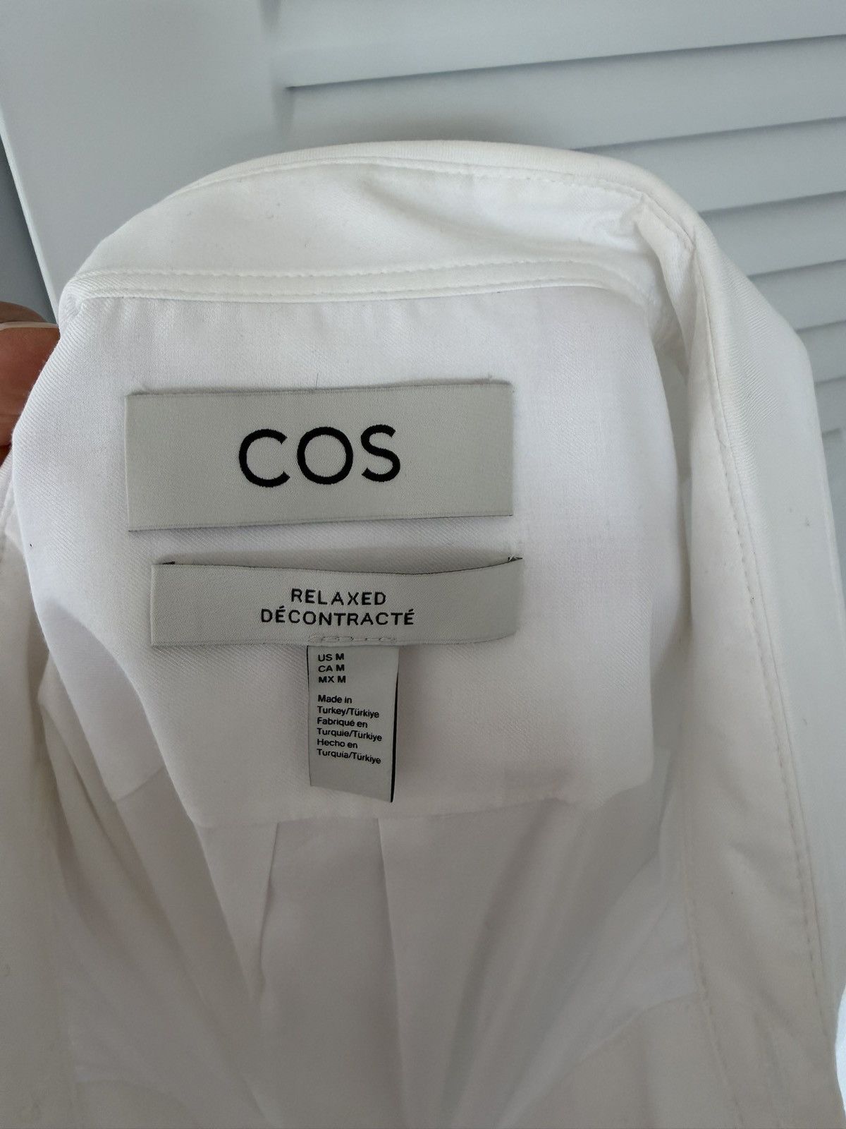 Cos COS White Relaxed Fit Button Up Shirt Size US M / EU 48-50 / 2 - 4 Thumbnail