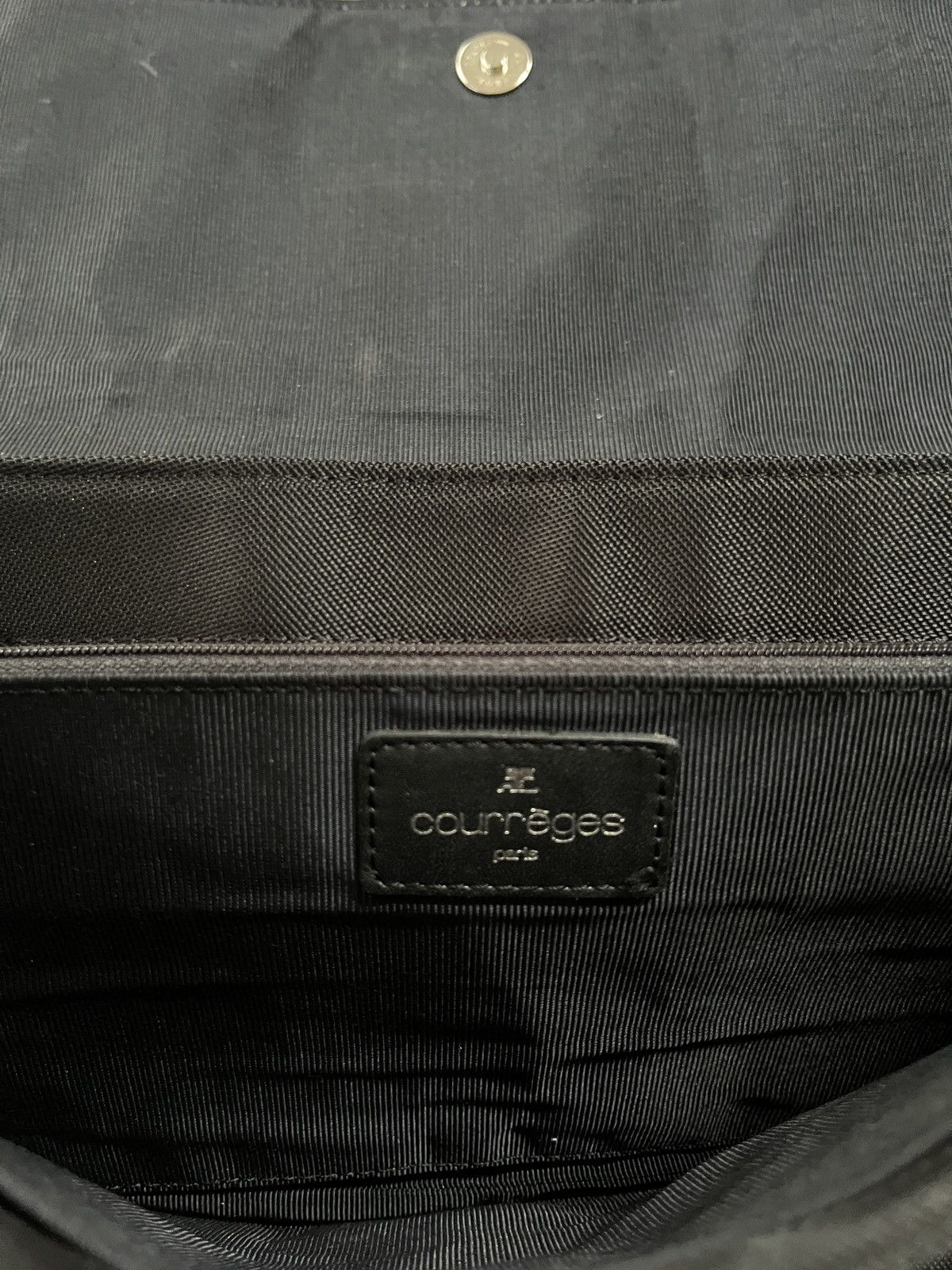 Courreges Courreges Hand Carry Dinner Leather Nylon Bag Size ONE SIZE - 9 Thumbnail
