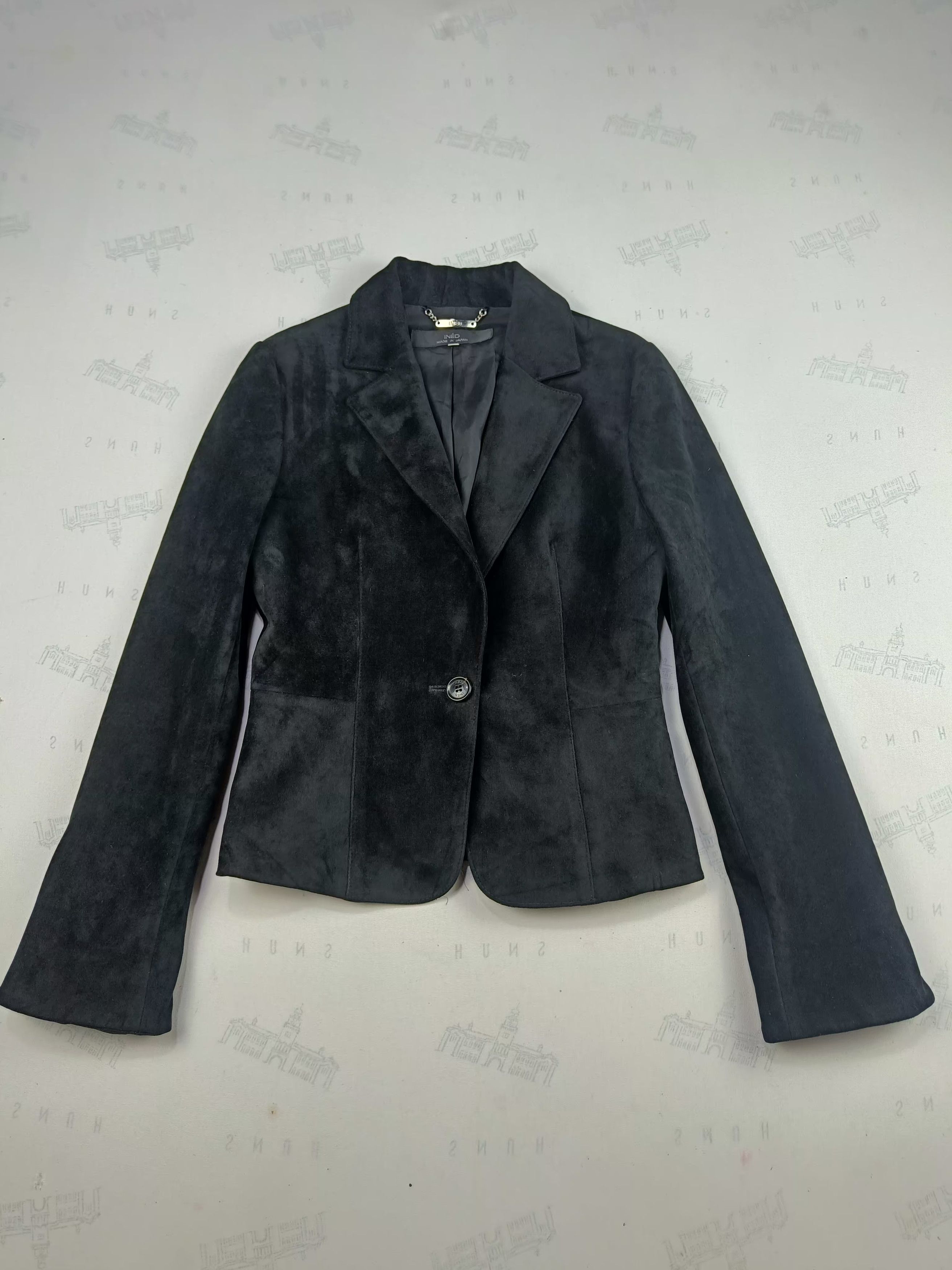 Yohji Yamamoto INED BLACK VELOUR SINGLE LAPEL BLAZER Size M / US 6-8 / IT 42-44 - 5 Thumbnail