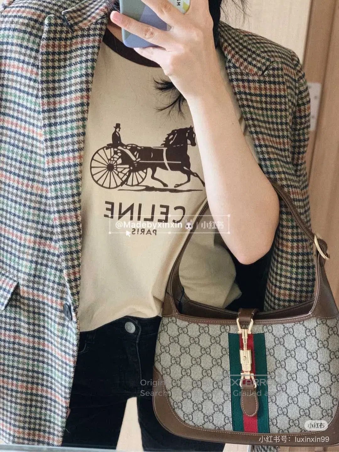 Gucci Gucci Jackie 1961 GG Monogram Bag. Size ONE SIZE - 3 Thumbnail