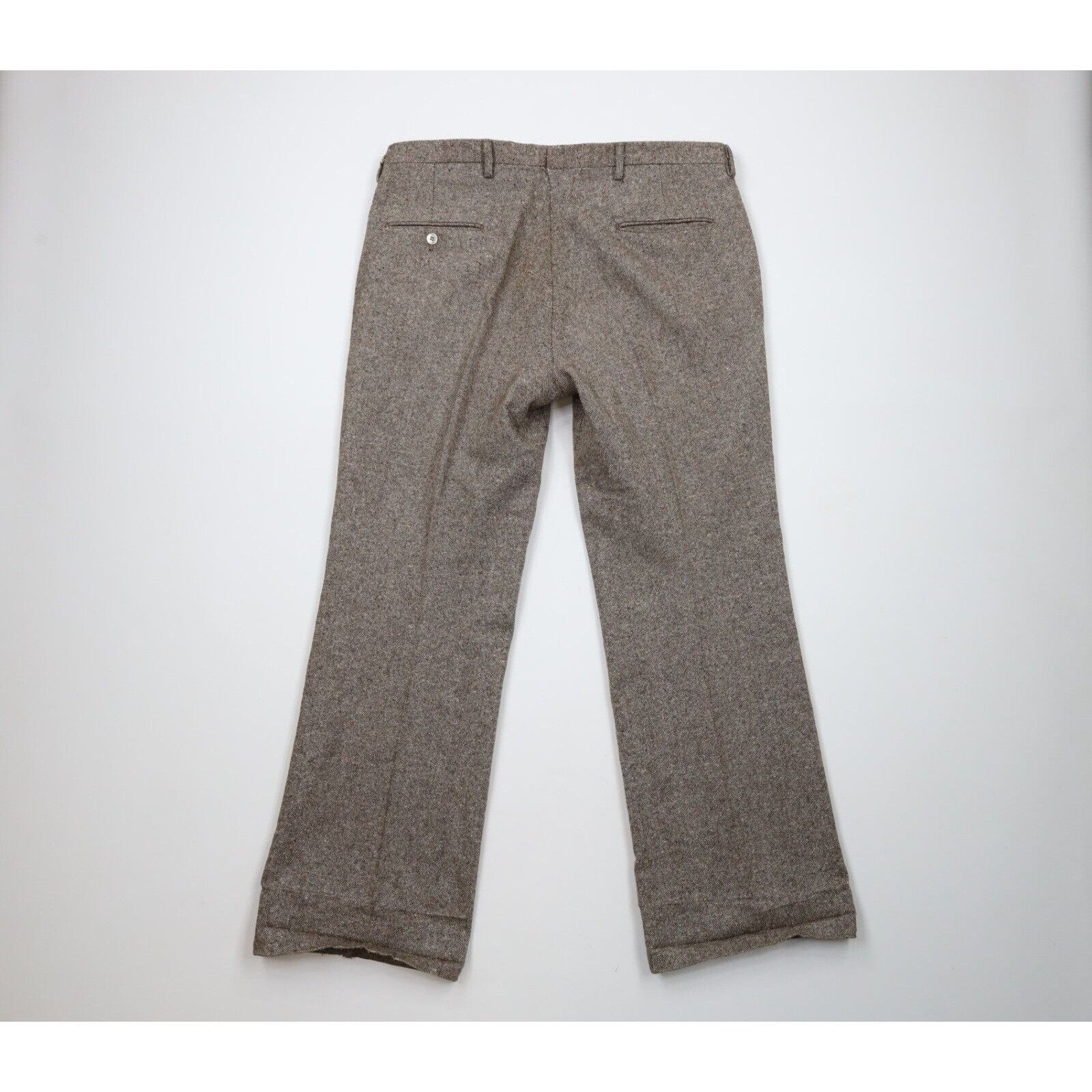 Vintage Vintage 70s Streetwear Rainbow Fleck Wool Tweed Suit Size 42R - 17 Thumbnail