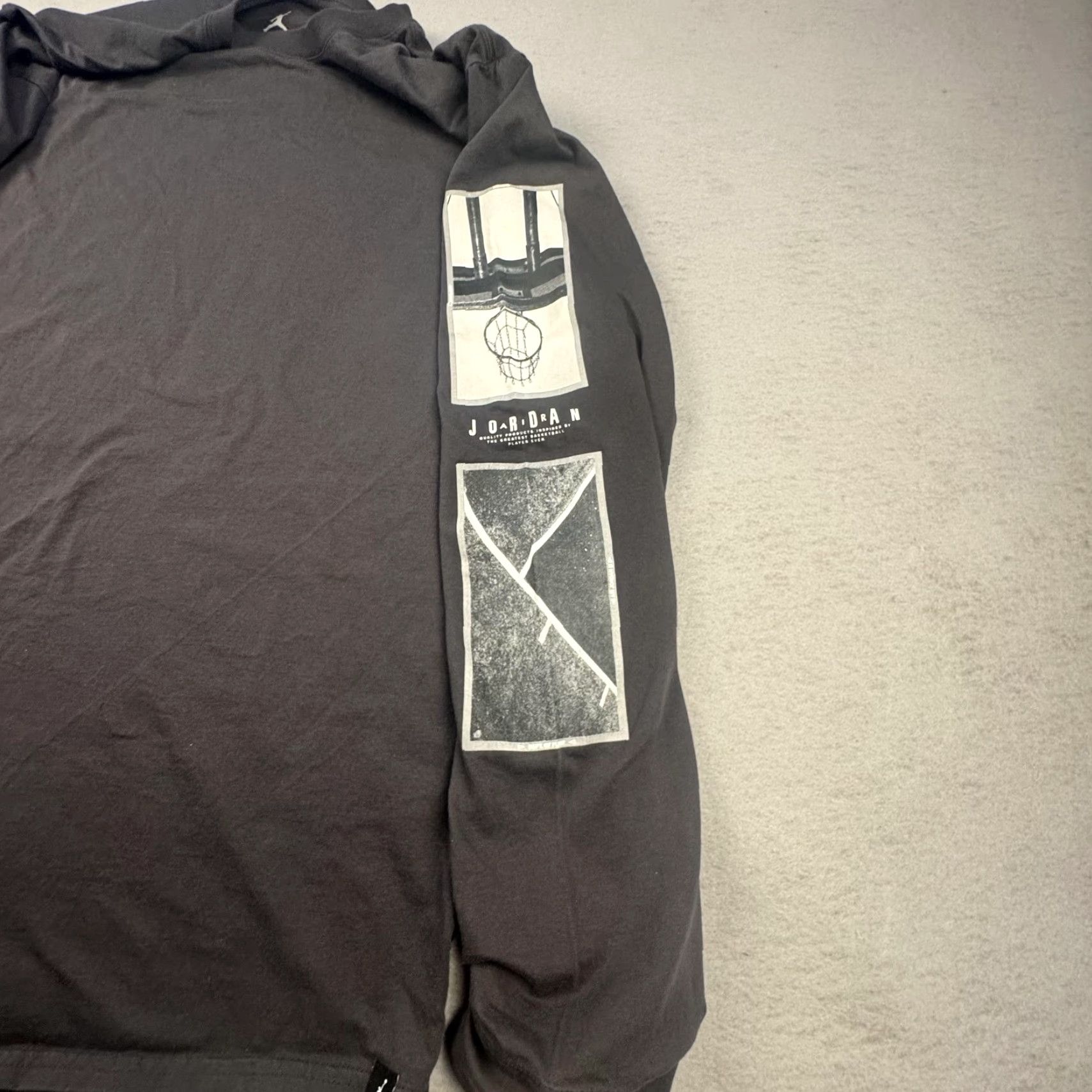 Jordan Brand Jordan Shirt Mens 3XL Black Long Sleeve Graphic Tee Photo Sleeve Nike Size US XXL / EU 58 / 5 - 6 Thumbnail