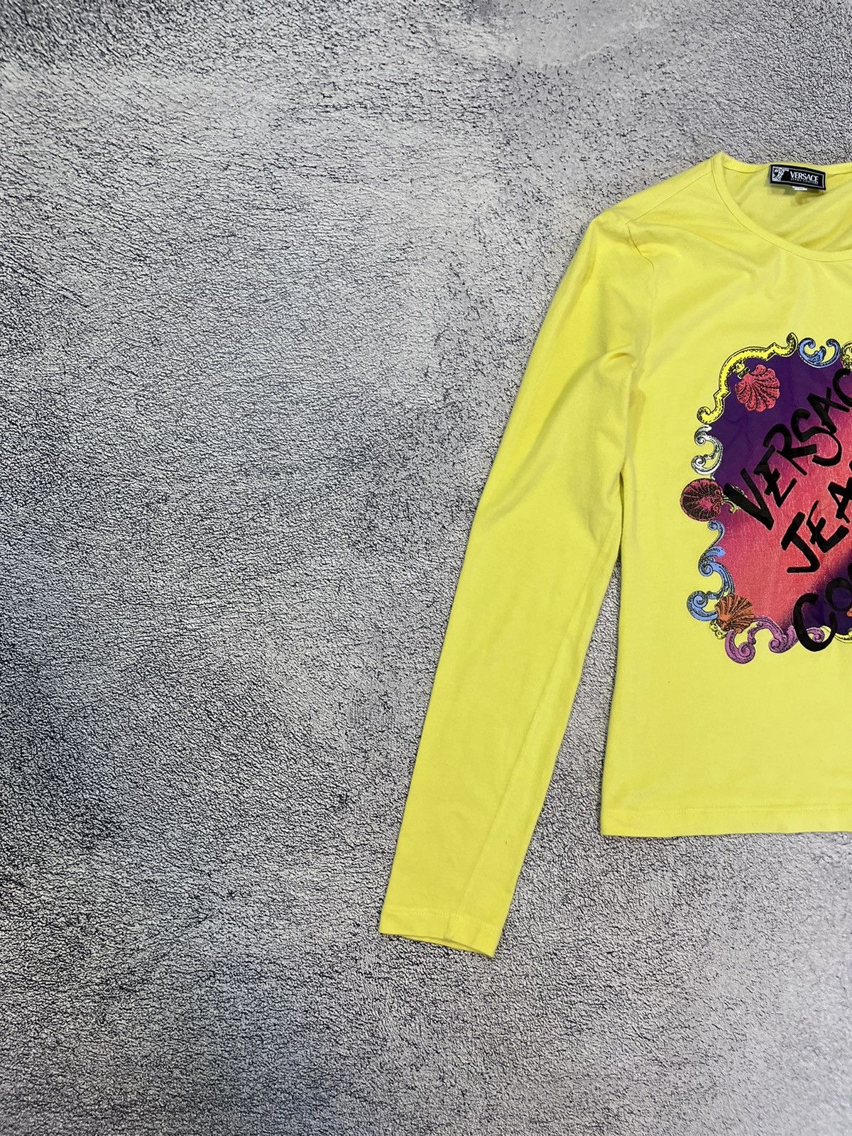 Versace Jeans Couture Versace Jeans Couture Yellow Floral Long Sleeve Top M Stretc Size M / US 6-8 / IT 42-44 - 7 Thumbnail