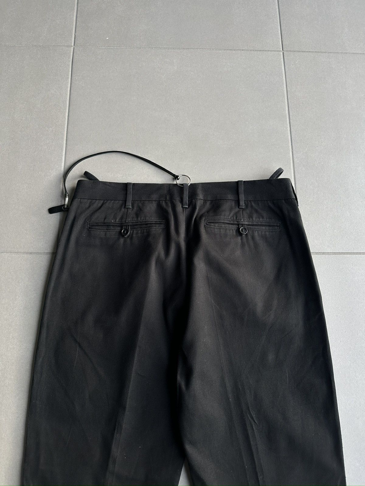 Helmut Lang Helmut Lang Circa 2000 leather trim detail trousers Size US 32 / EU 48 - 9 Thumbnail